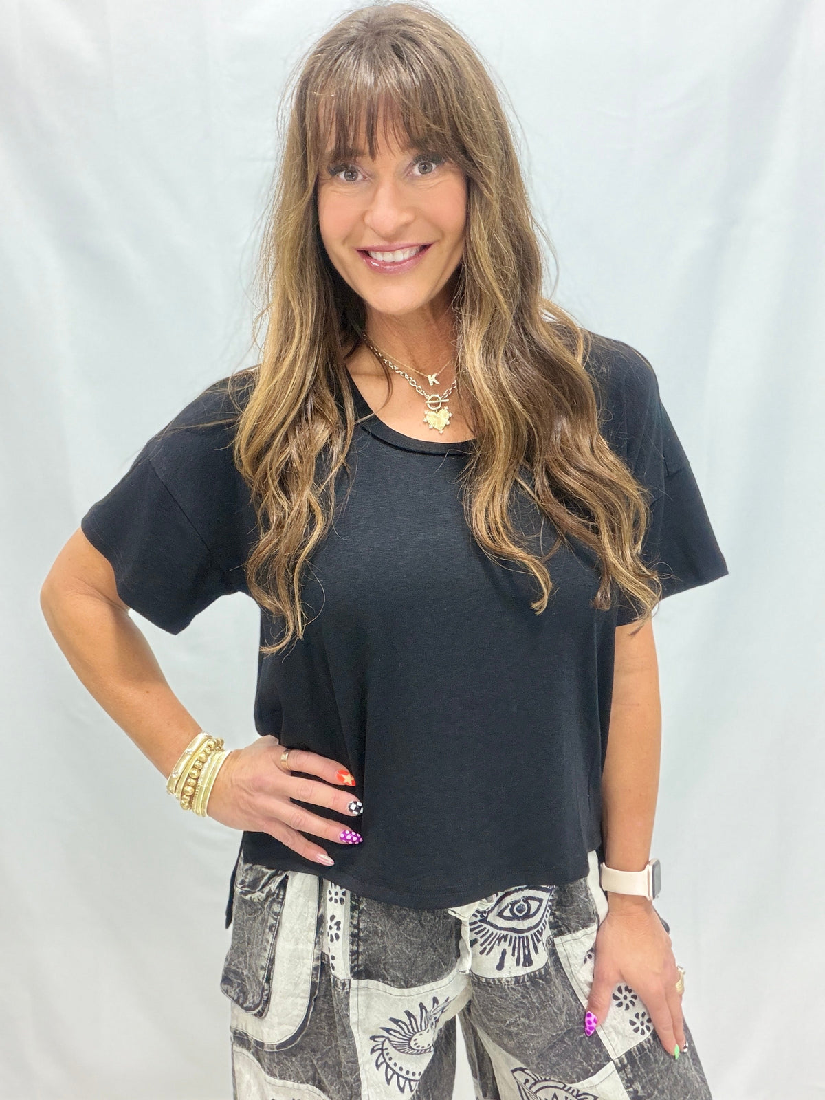 POL Louisiana Moon Short Sleeve Top In 4 Colors