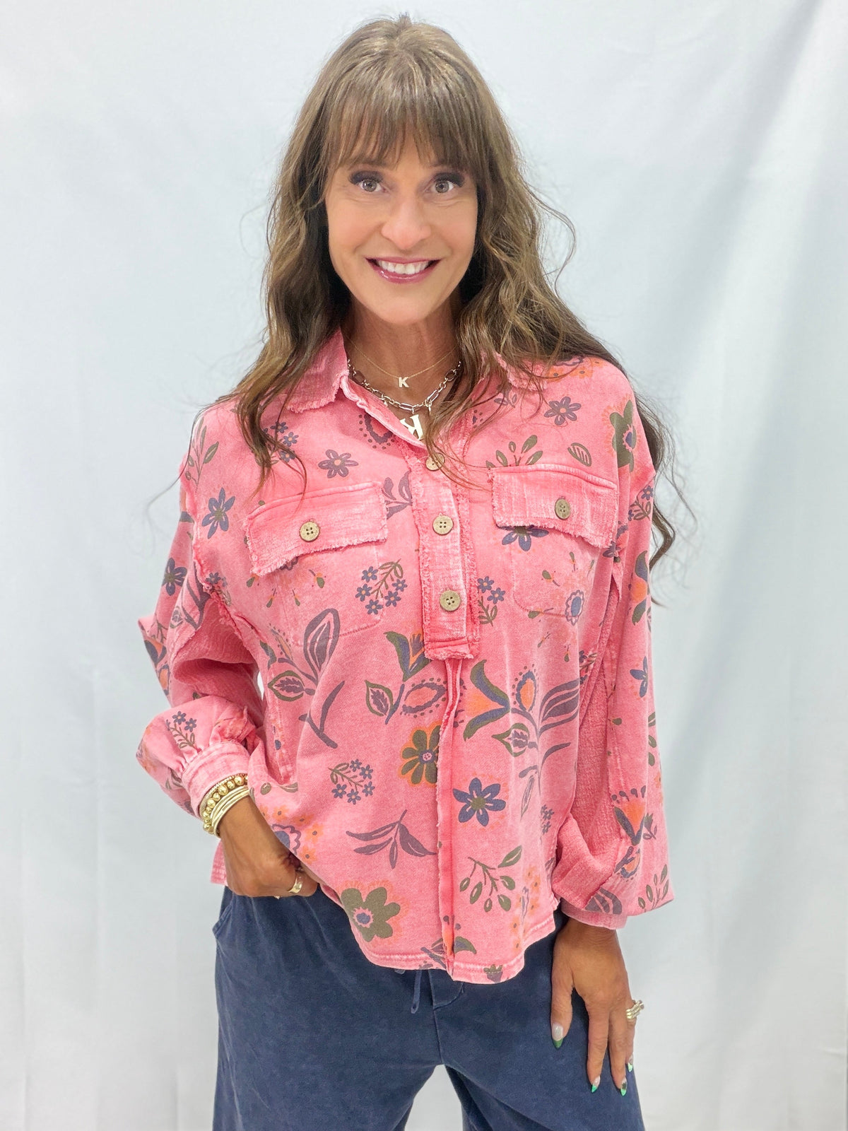 Wildflower Whisper Mineral Wash Top In 6 Colors