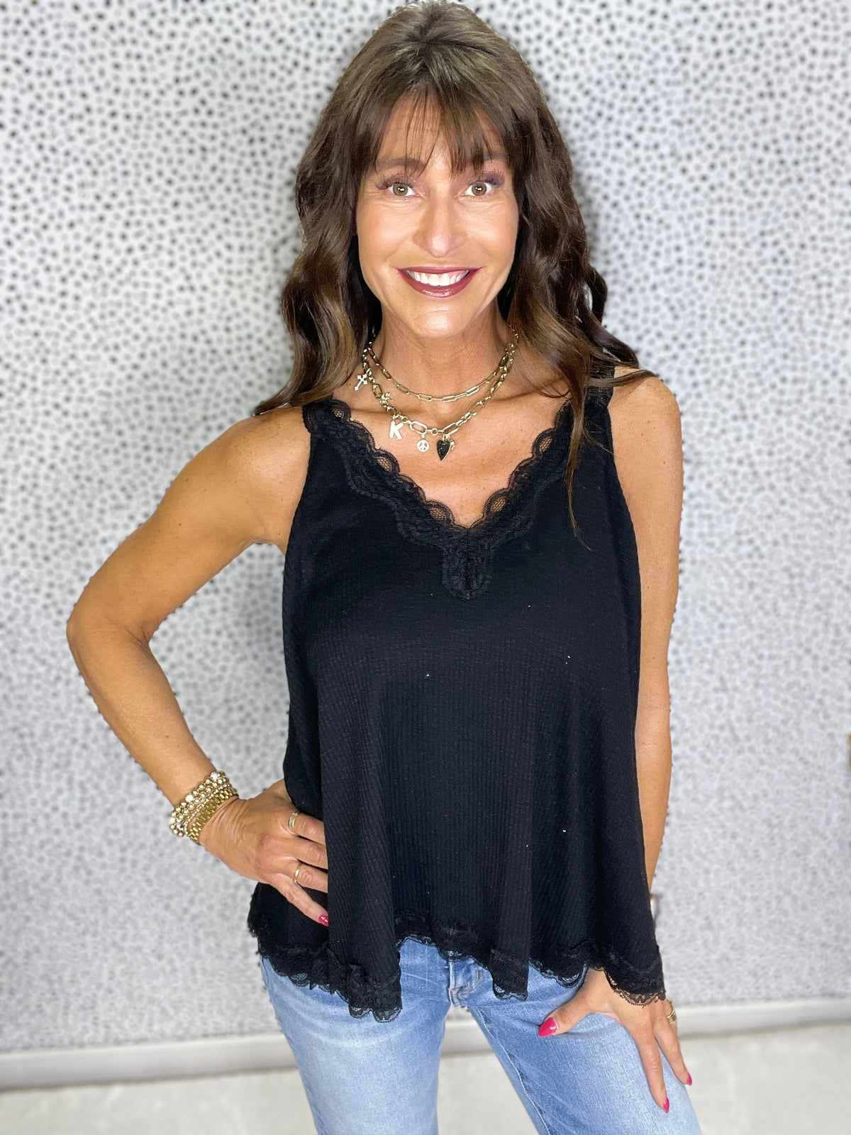 POL Love For Fun  Sleeveless V-Neck Top In 5 Colors