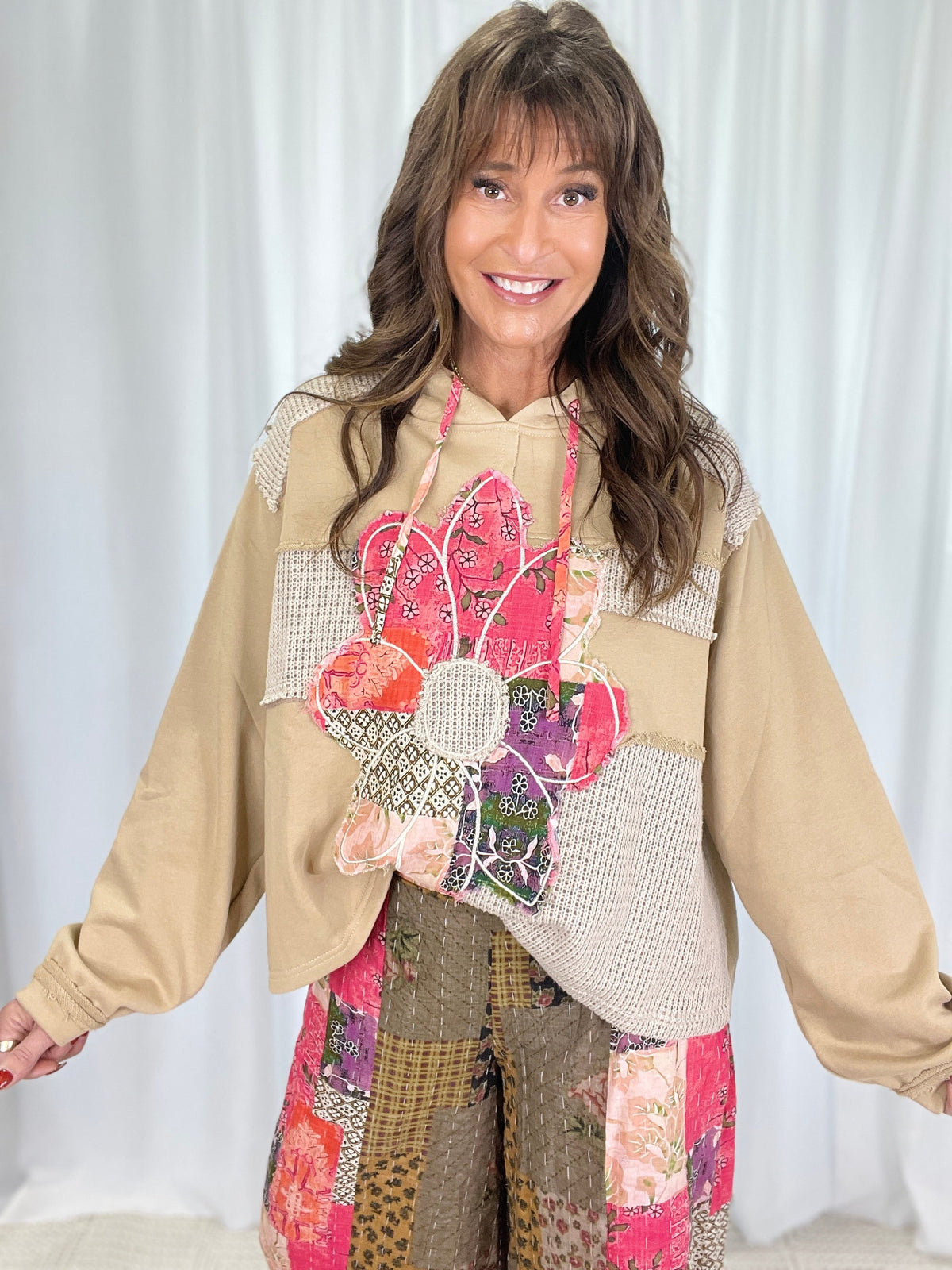 POL Sweet Escape Flower Patch Hoodie In 2 Colors *Final Sale*