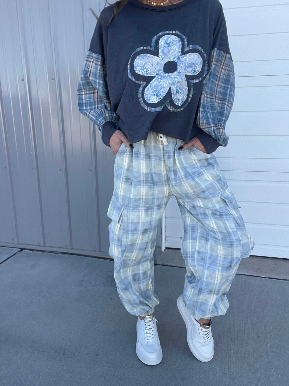 POL Stay True Plaid Print Cotton Jogger Pants In 2 Colors
