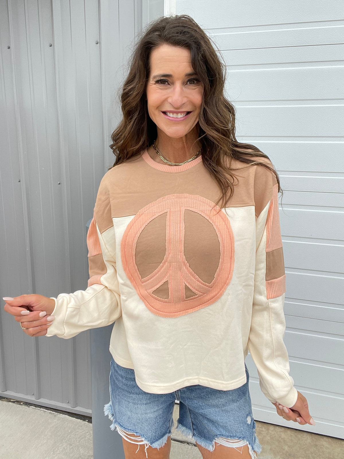 Peace Out Terry Knit Top In 3 Colors: Cocoa, Rose, Mustard *Final Sale*
