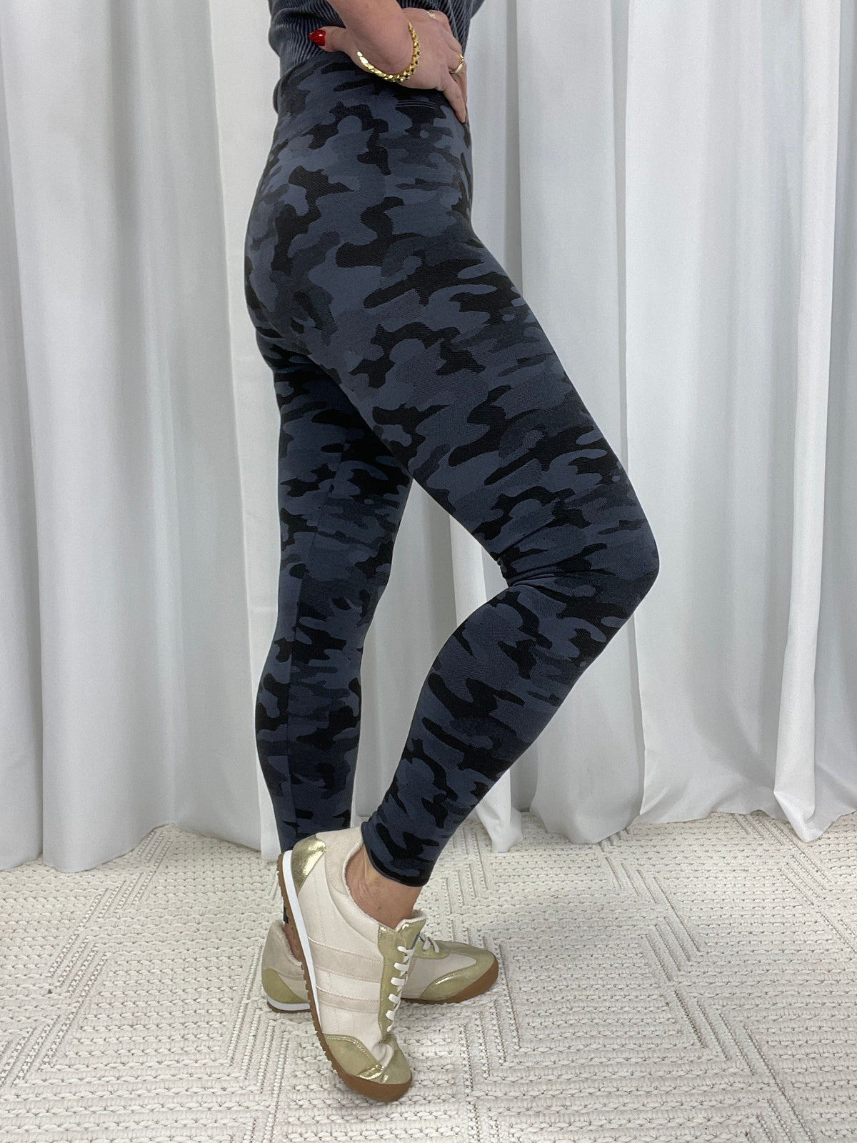 Staying In Comfort Patterned Fleece Lined Leggings In 2 Colors *Final Sale*