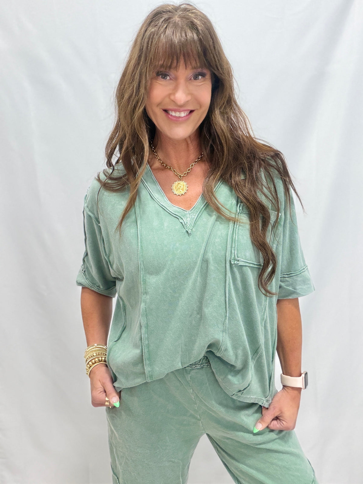 Fireside Cutie V-Neck Top In 7 Colors