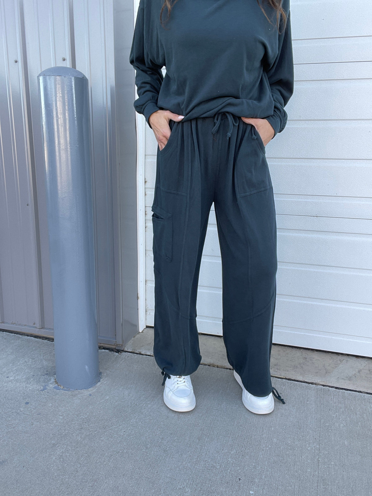 Everytime Brushed Hacci Pants In 3 Colors: Charcoal, Cinnamon, Teal *Final Sale*