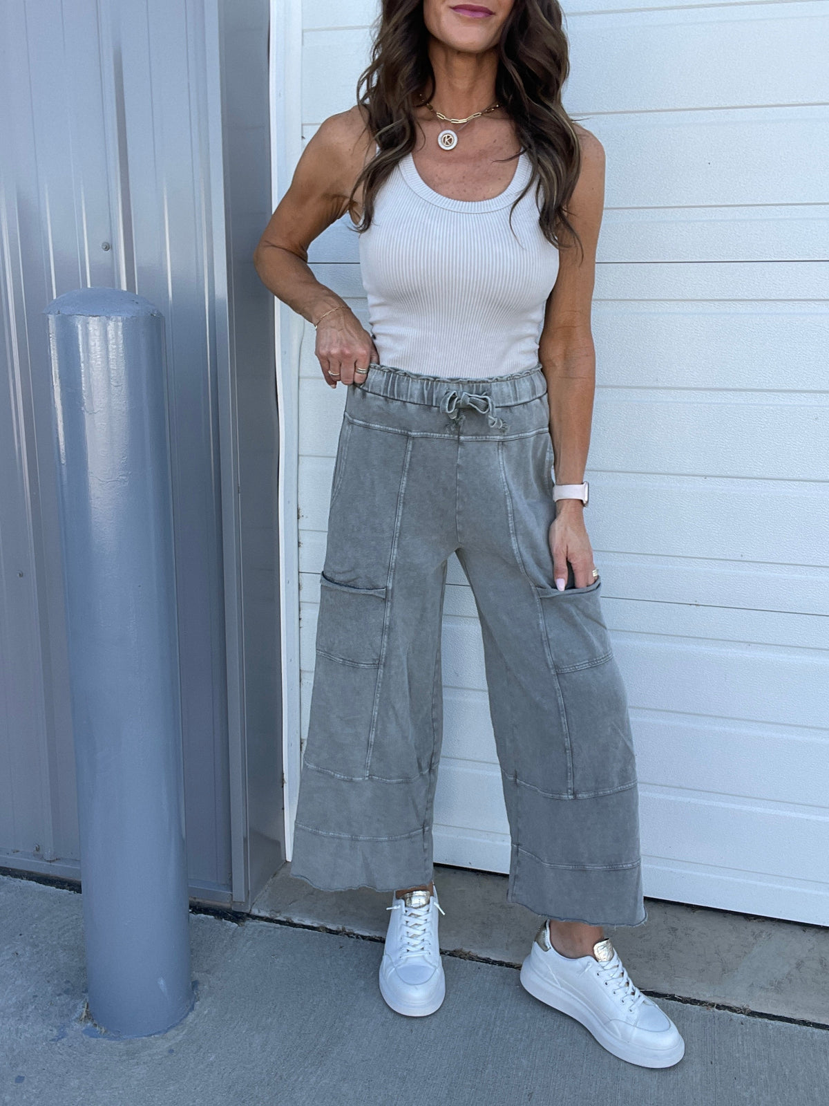 Get Going Mineral Washed Knit Crop Pants In 11 Colors *Final Sale*