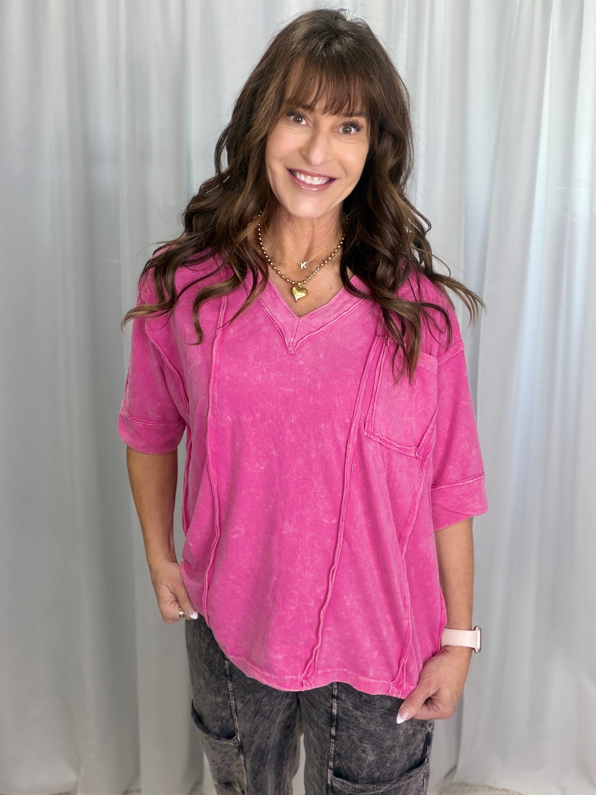 Fireside Cutie V-Neck Top In 7 Colors