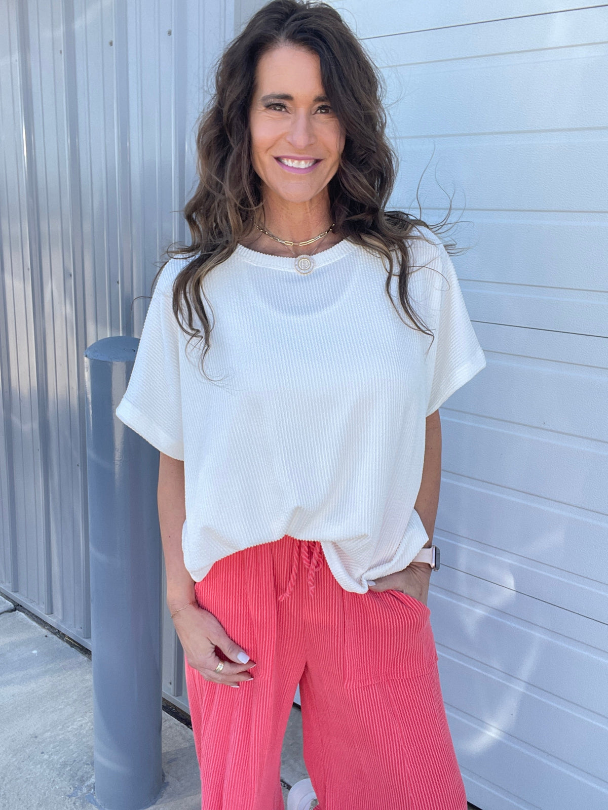 Blossom And Blooming Ribbed Loose Fit Top  In 6 Colors *Final Sale*