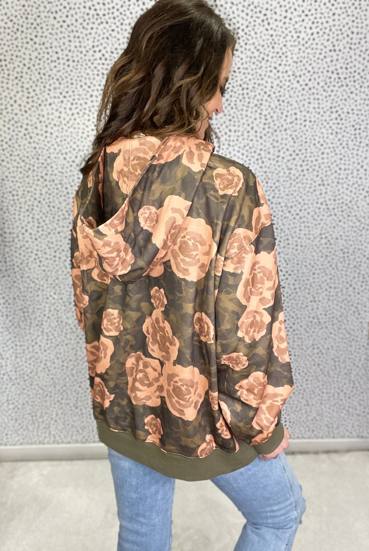 Floral Dreams Flower Print Hoodie In Camo *Final Sale*