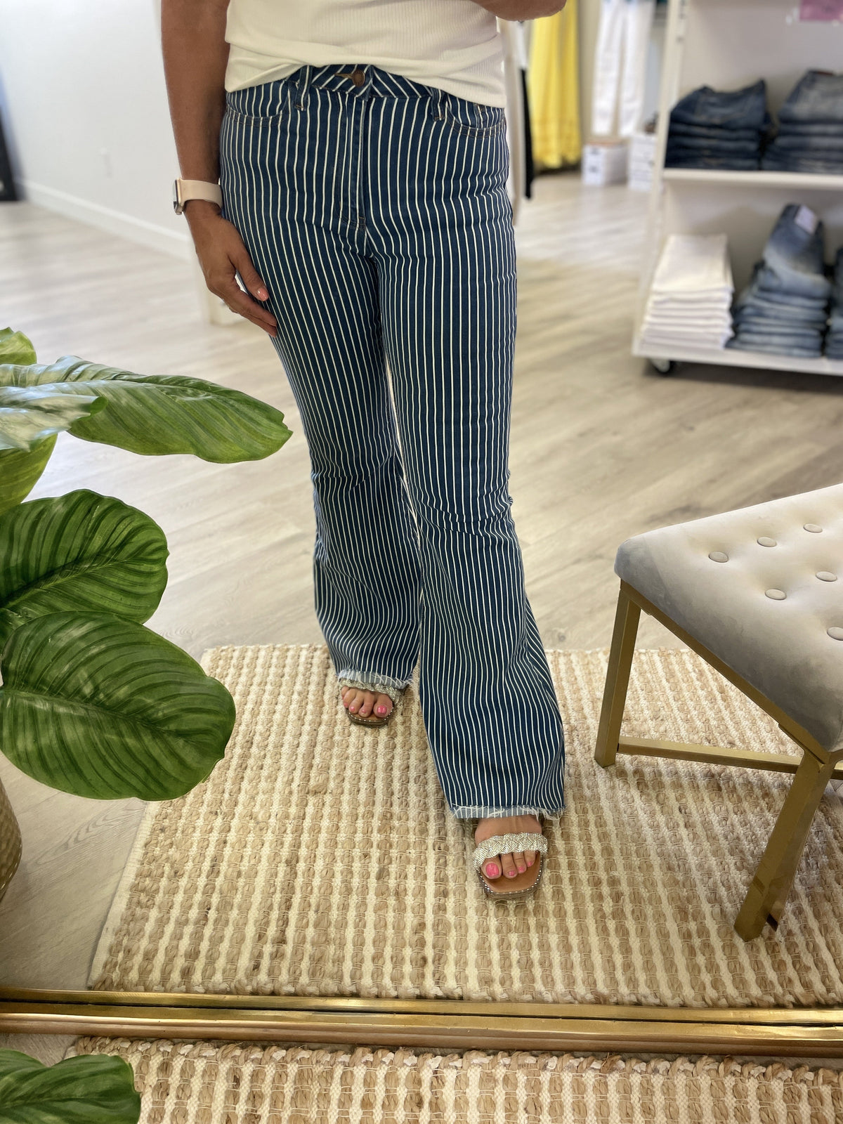 Judy Blue Paige Pin Stripe Super Flares 230 *Final Sale*