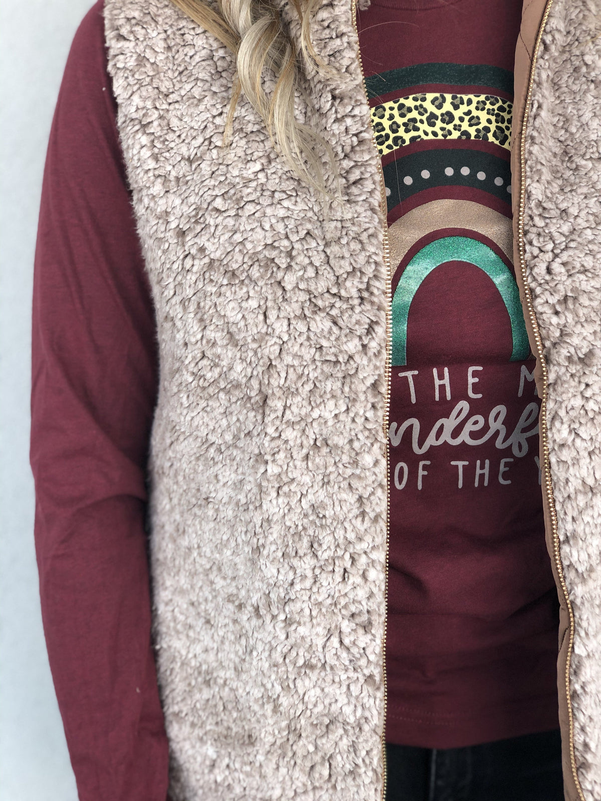 Darcy Reversible Quilted Mocha Vest *Final Sale*