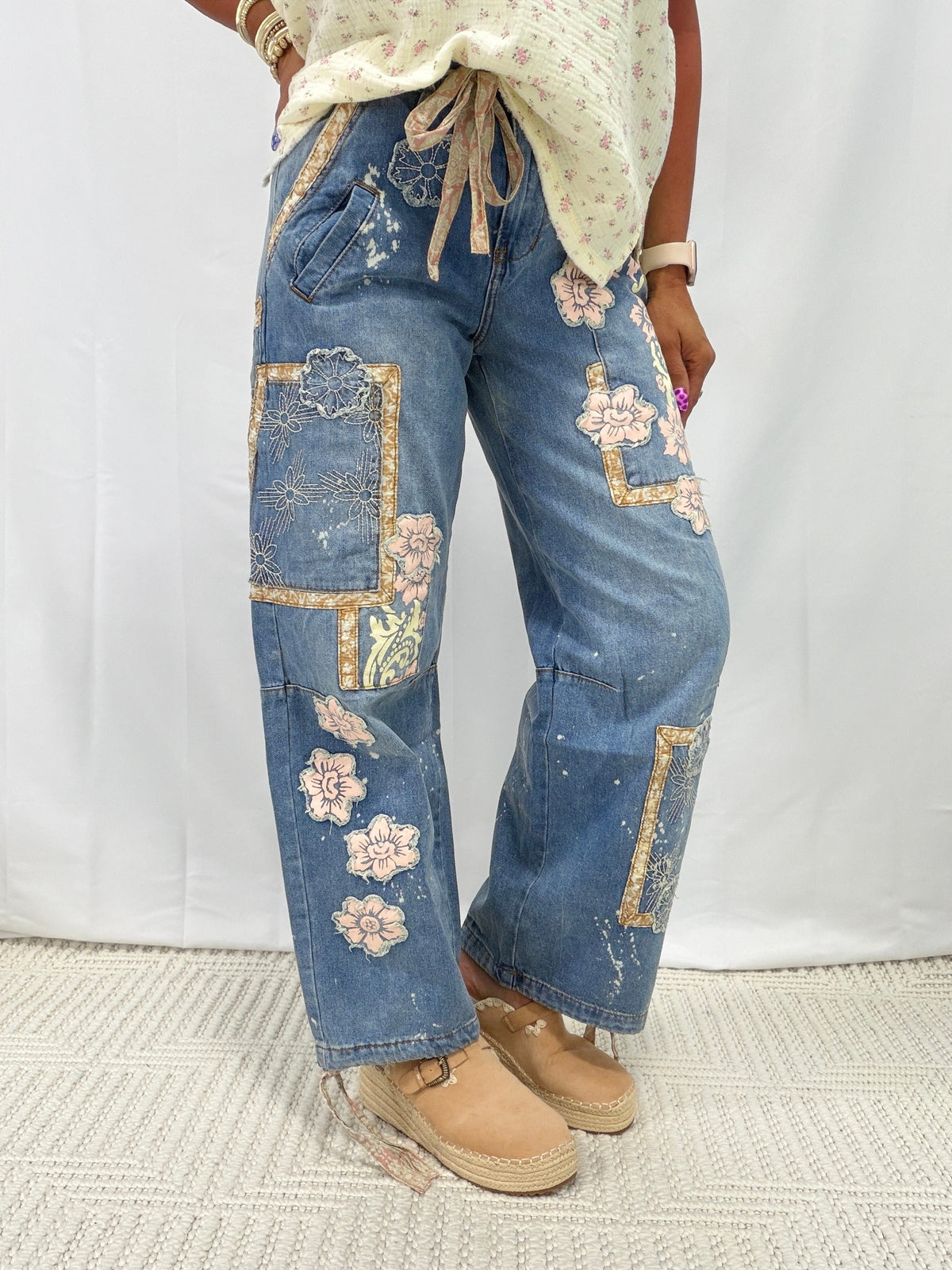Oli & Hali Garden Luxe Drawstring Waist Jeans