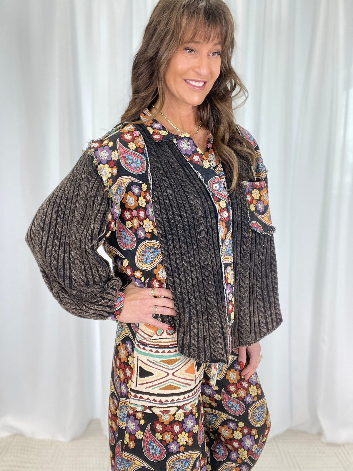 POL Take Me There Balloon Sleeve Top In Black *Final Sale*