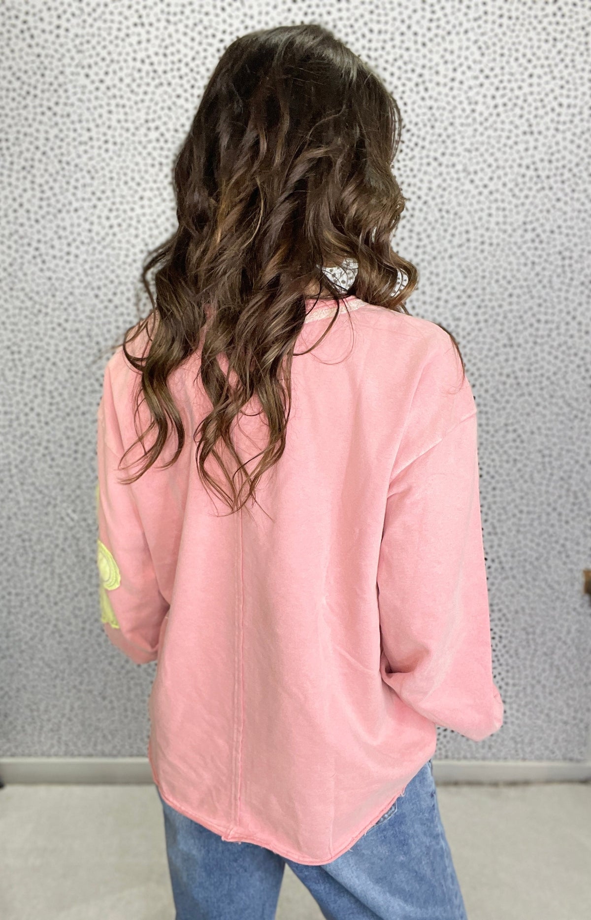 So Full Of Joy Flower Patch Terry Pullover In 3 Colors