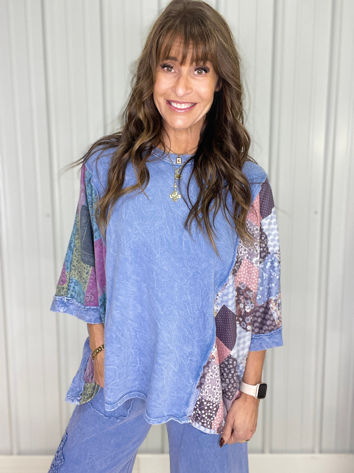 Boho Canyon Patchwork Poncho Top In 3 Colors