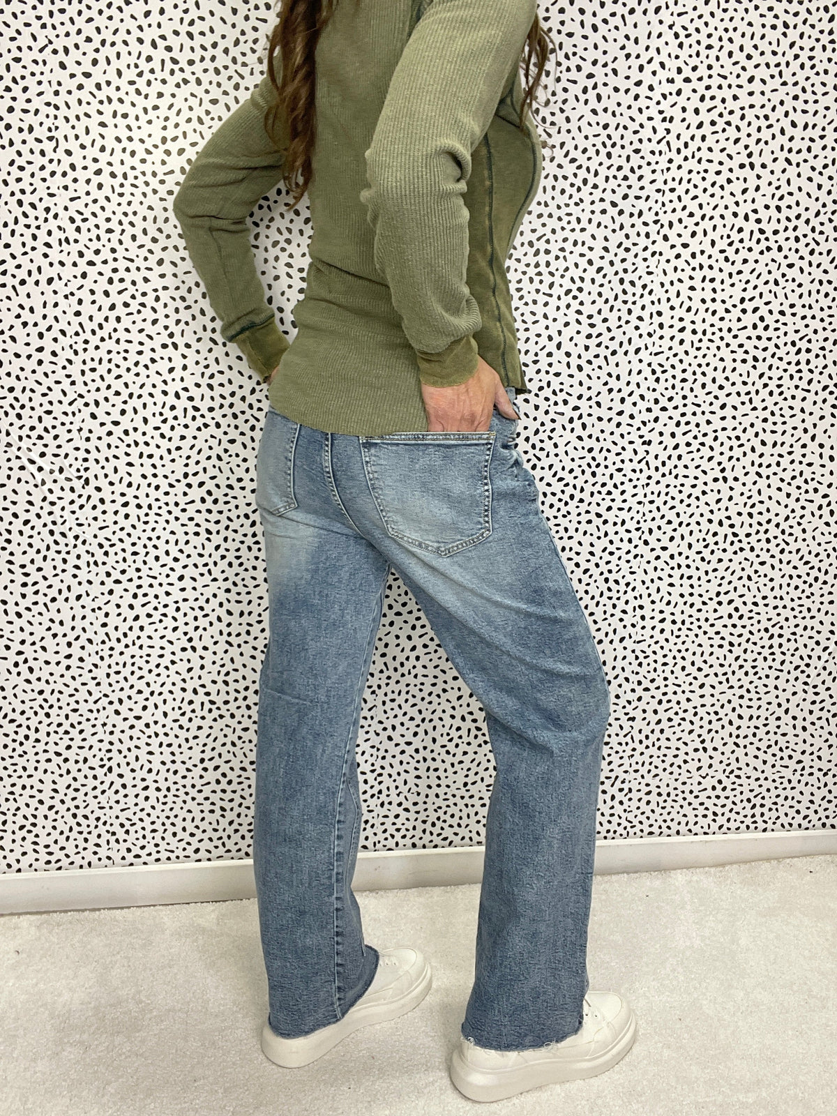 Oli & Hali Kylie Washed Stretch Jeans 546 In Denim *Final Sale*