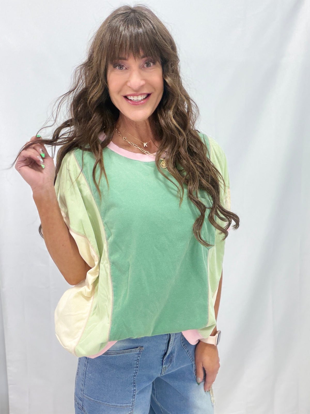 Color Stack Top In Sage