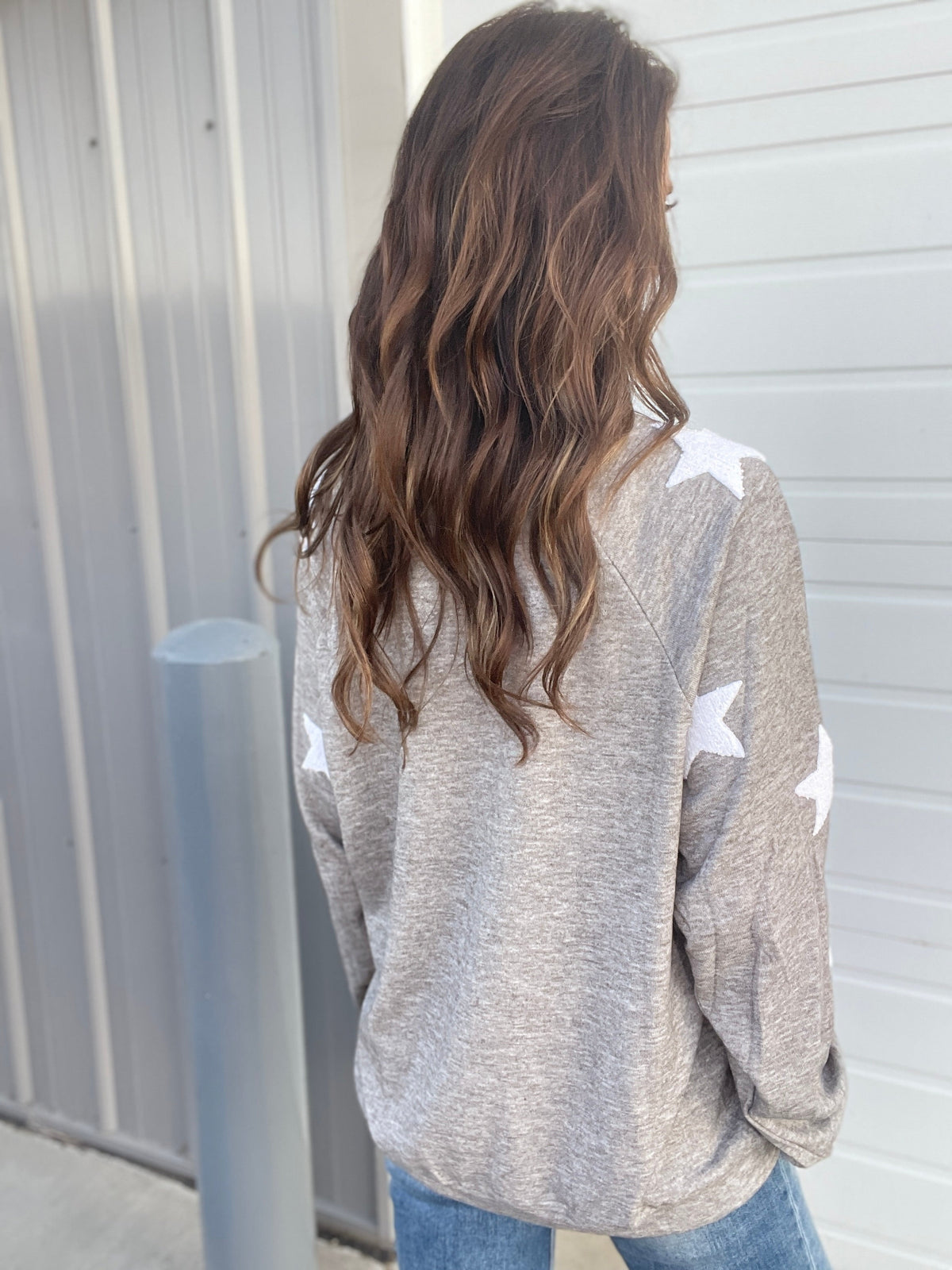 Shooting Star Knit Sweater In 3 Colors: Grey, Rose, Charcoal *Final Sale*