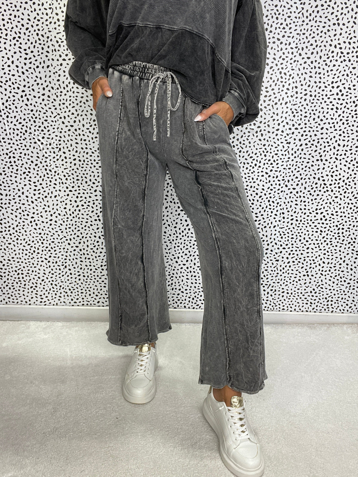 Dust Dye Waffle Crop in 2 Colors