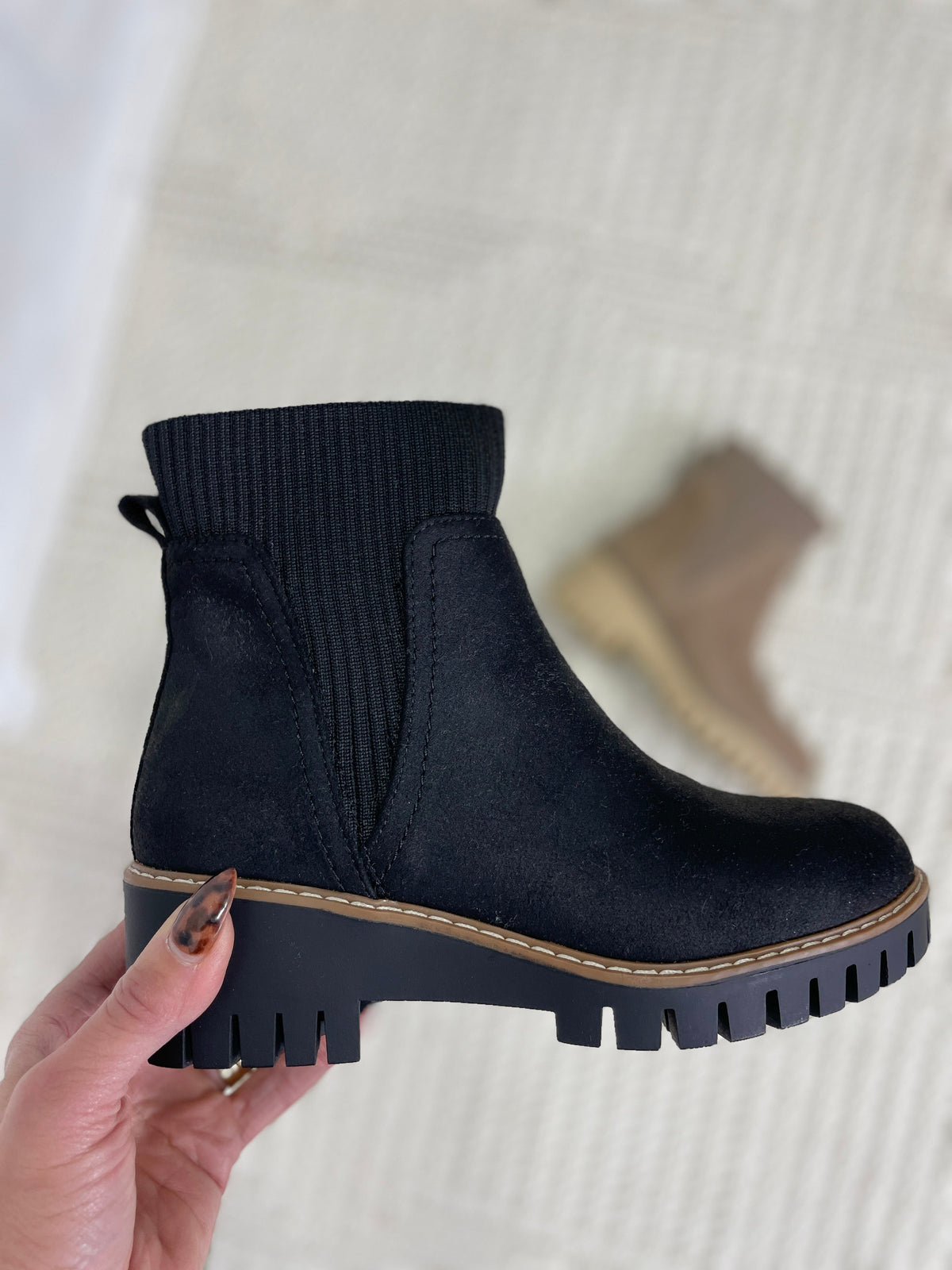 Magnolia Sweater Cuff Boots In 2 Colors
