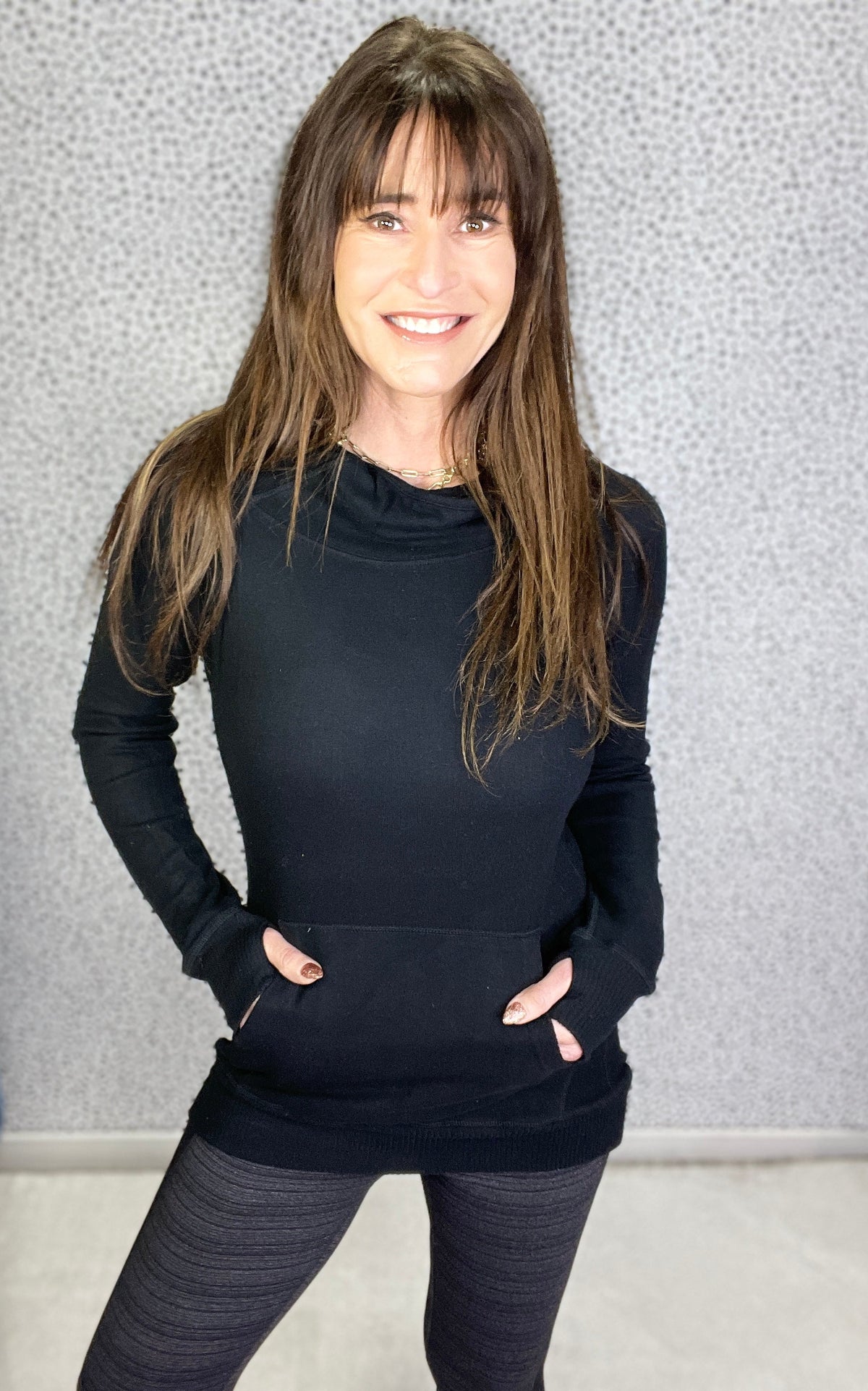 How Do You Know Longline Slim Fit Black Soft Hoodie Top *Final Sale*