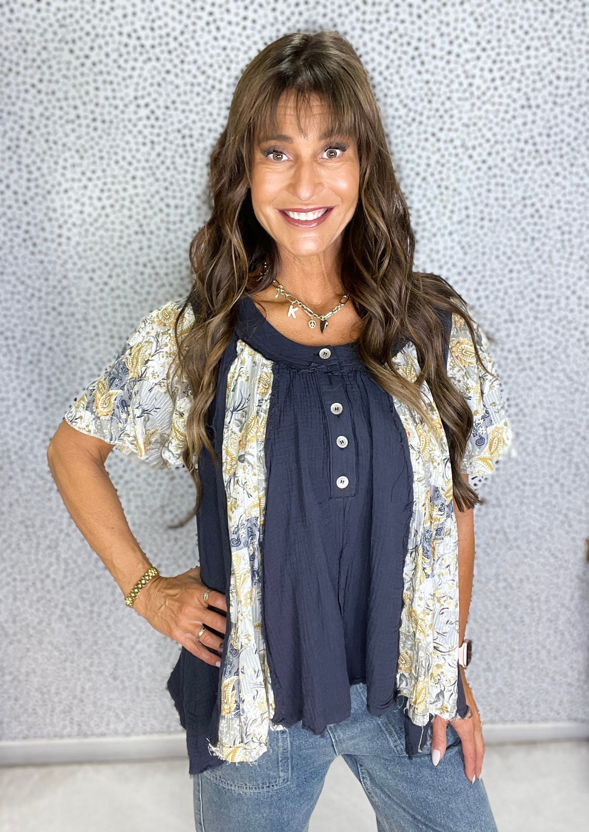 POL Surprise Ruffle Short Sleeve Printed Top In 3 colors