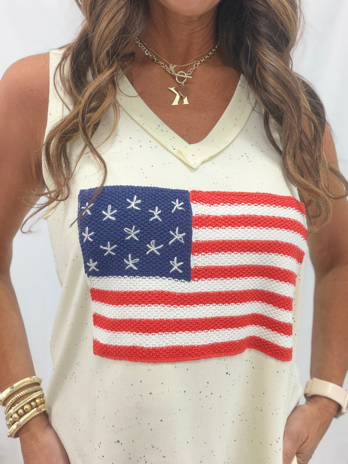 POL A Great Land American Flag Tank In 2 Colors