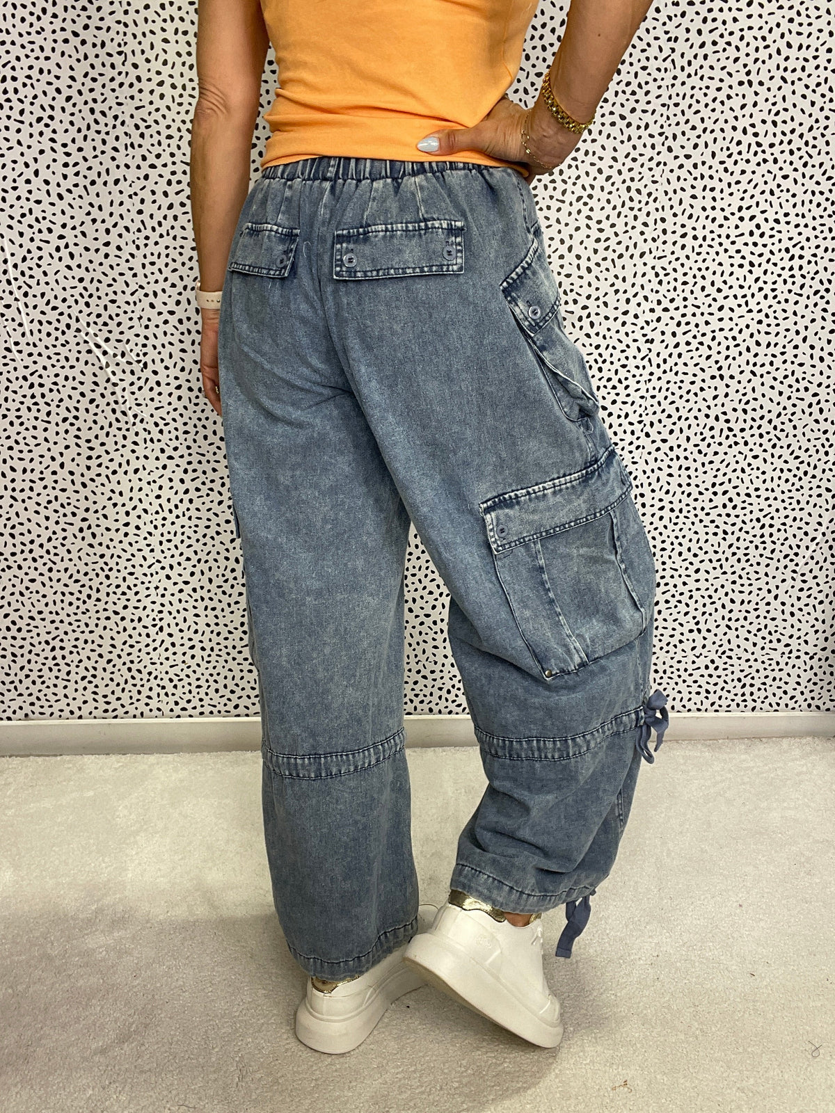 Cargo Pocket Parachute Drawstring Pants