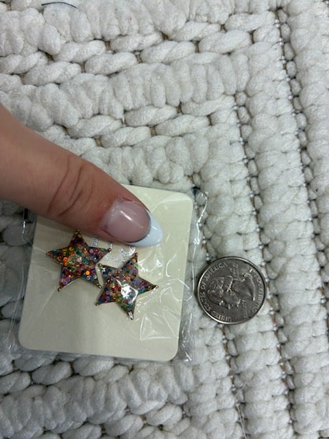 Big Fancy Star Earrings *Final Sale*