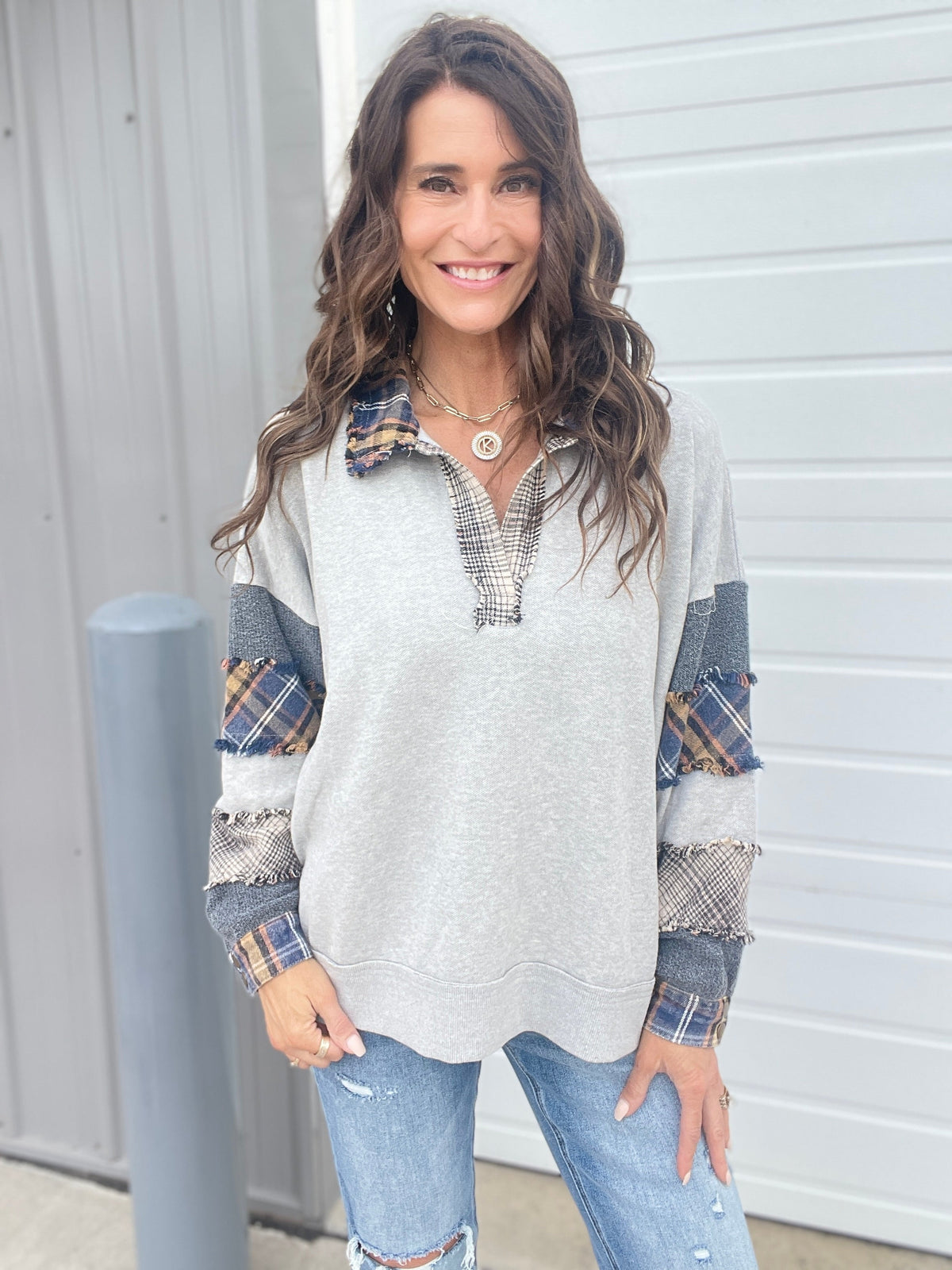 Oli & Hali Excited For You Washed Oversized Pullover In 2 Colors