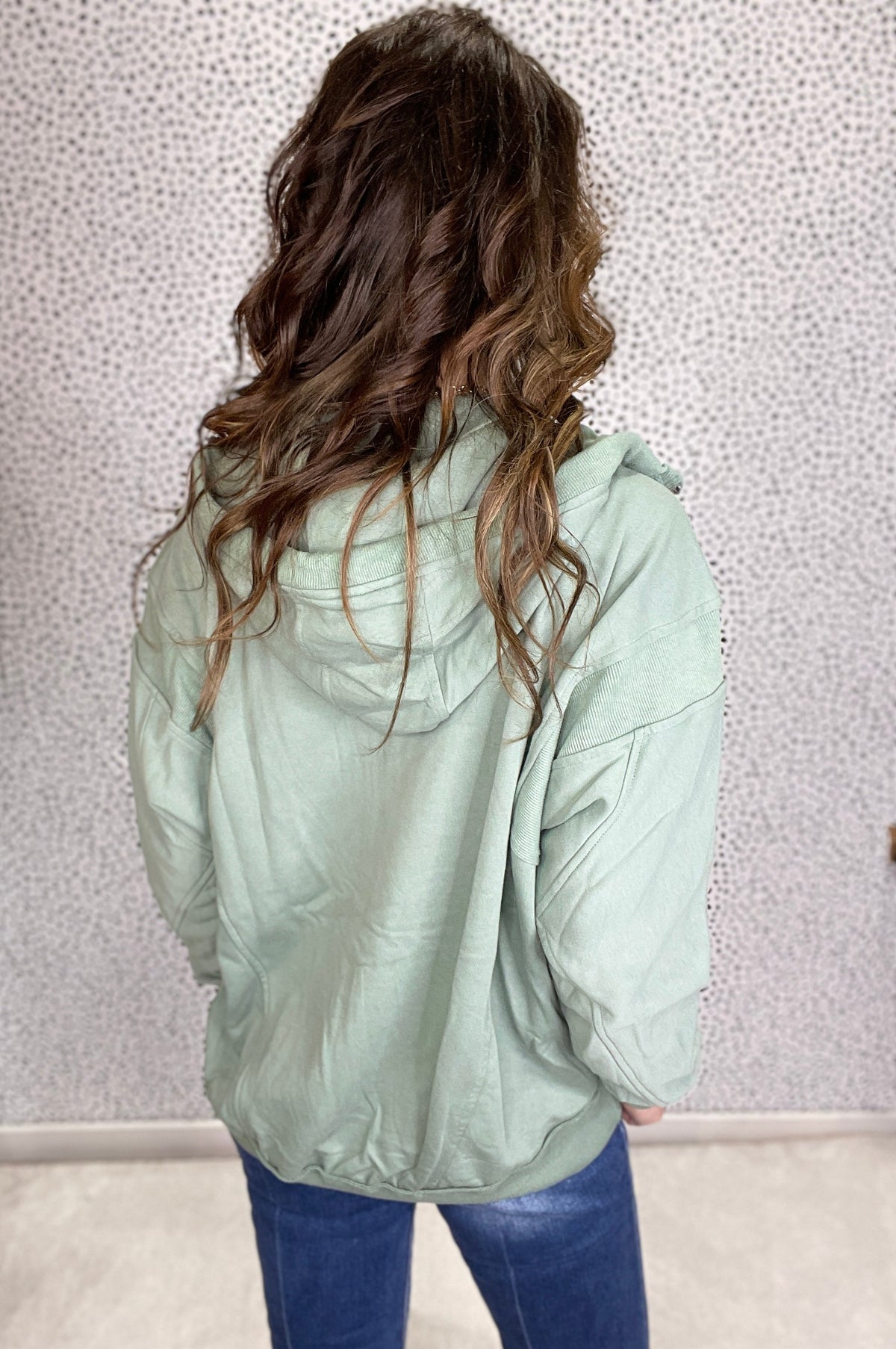 City Edge Terry Knit Full Zip Up Hoodie In 2 Colors