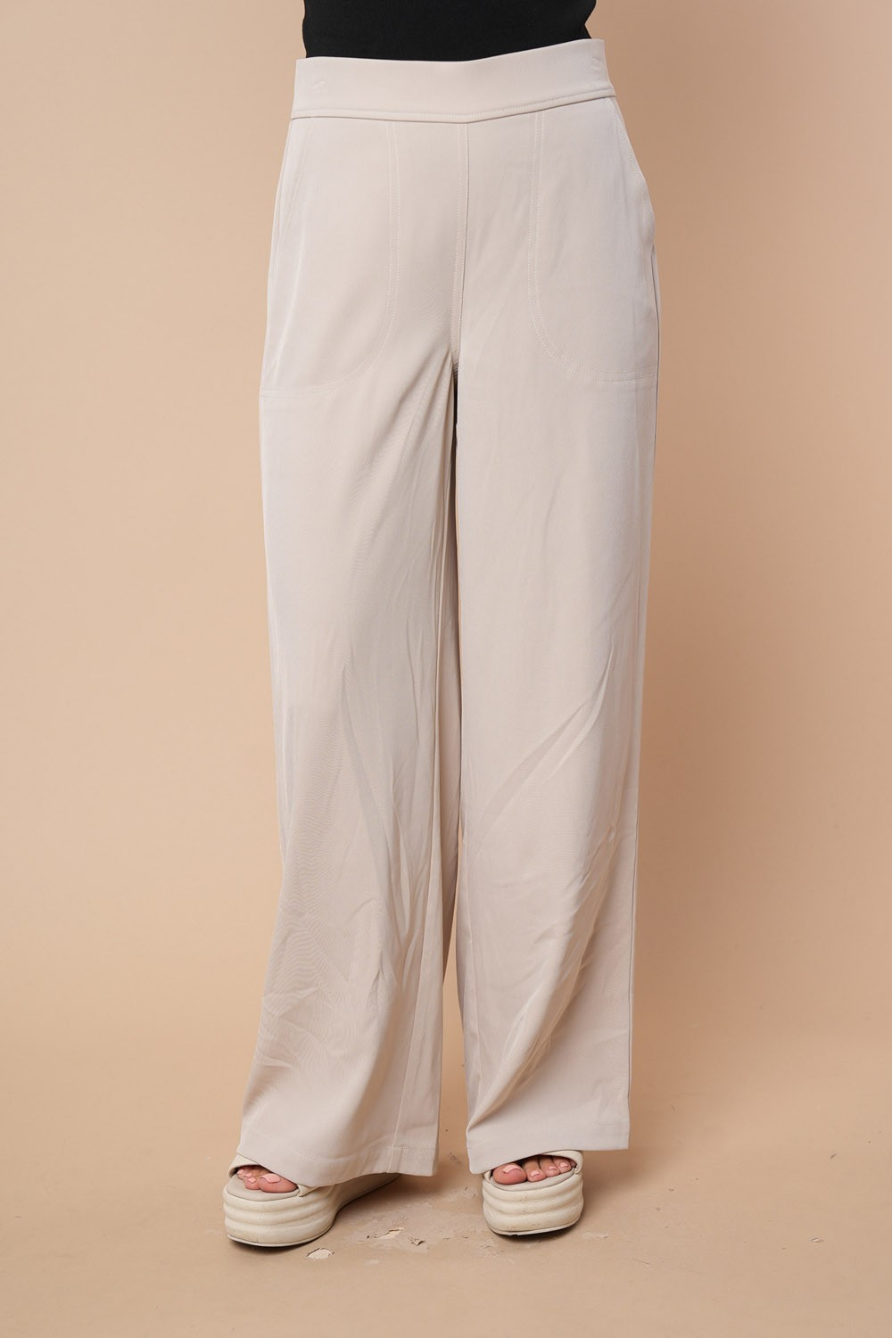 Above It All High Waisted Solid Knit Pants In 2 Colors *Final Sale*
