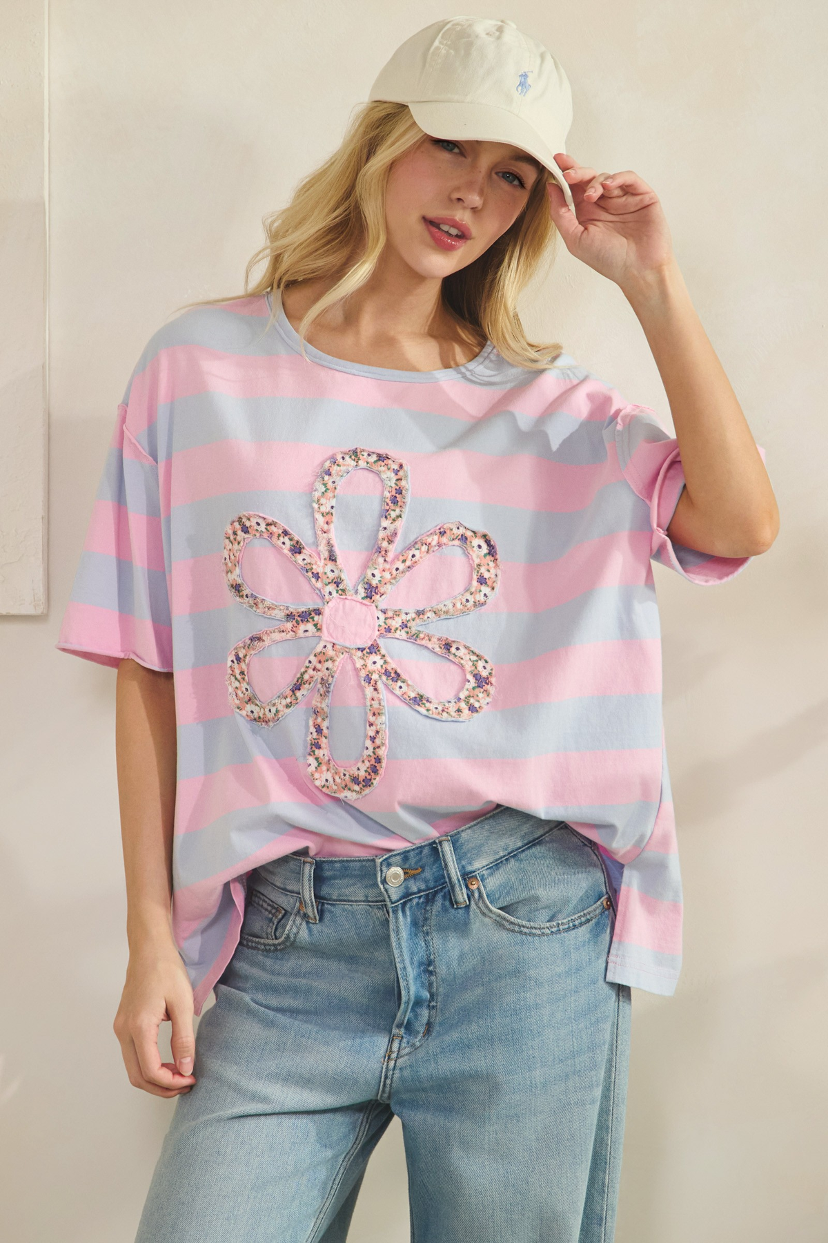 See It Through Striped Short Sleeve Top In 2 Colors