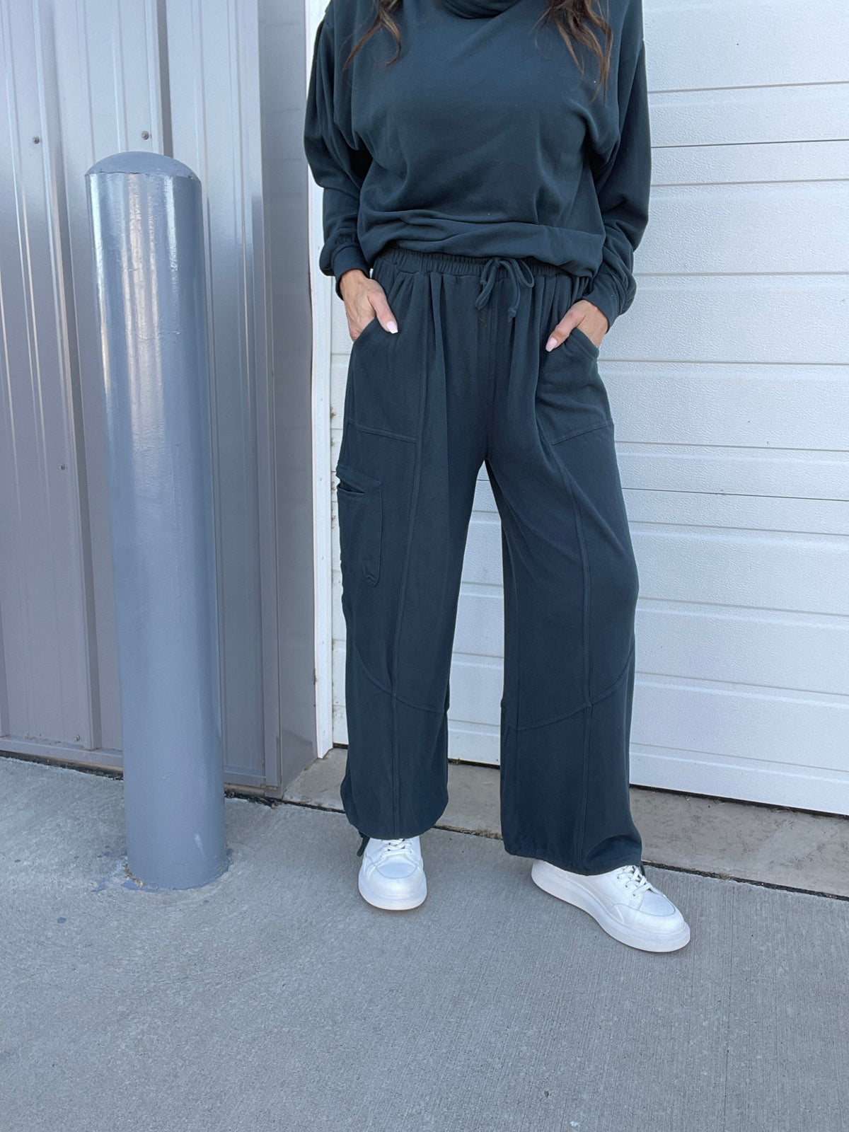 Everytime Brushed Hacci Pants In 3 Colors: Charcoal, Cinnamon, Teal *Final Sale*