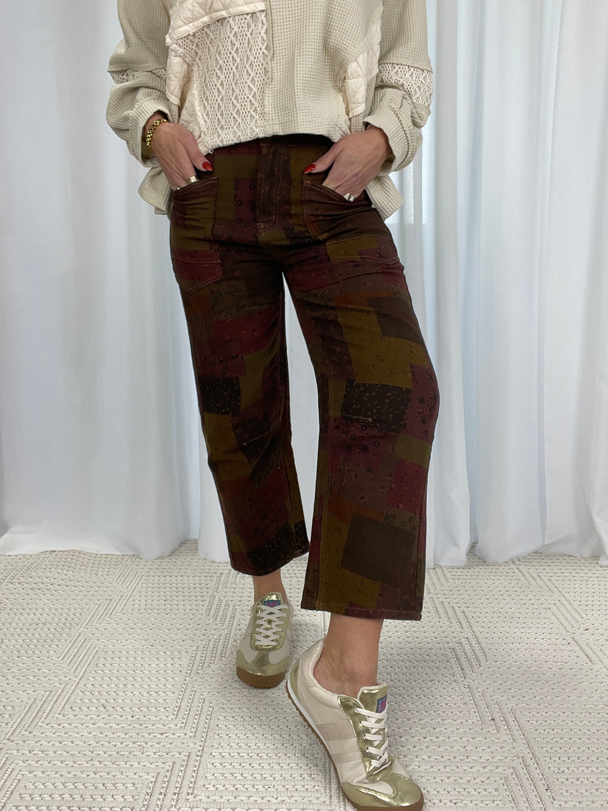 The Year It's Been Patch Printed Pants In Olive