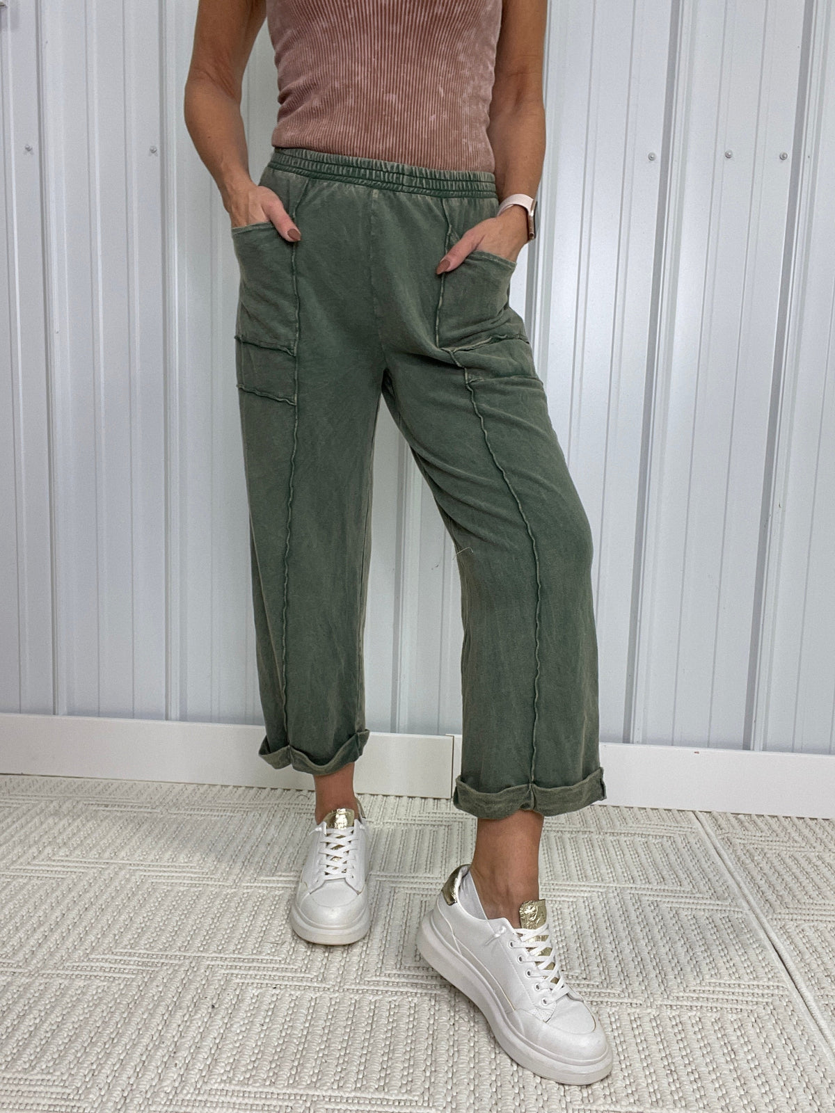 Charmed Life Rolled-Up Hem Pants In 4 Colors
