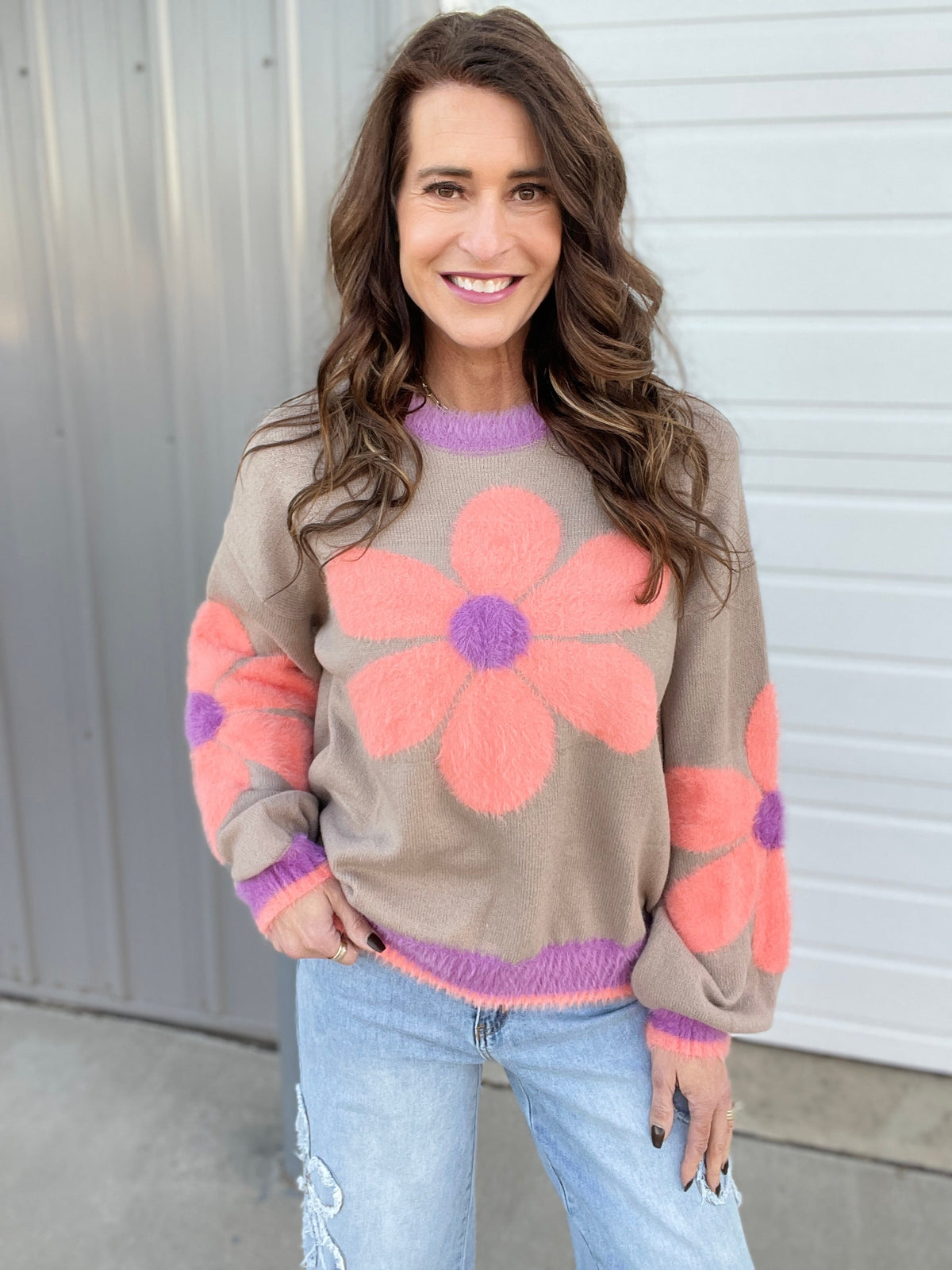 Dreaming Of Daisy Knit Sweater In 2 Colors *Final Sale*