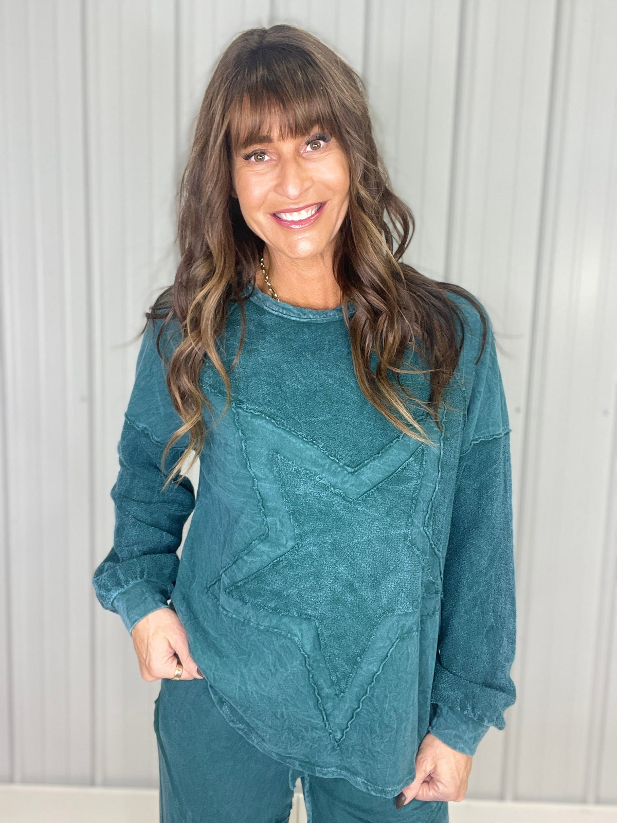 Shine Your Way Star Patched Sweatshirt In 4 Colors