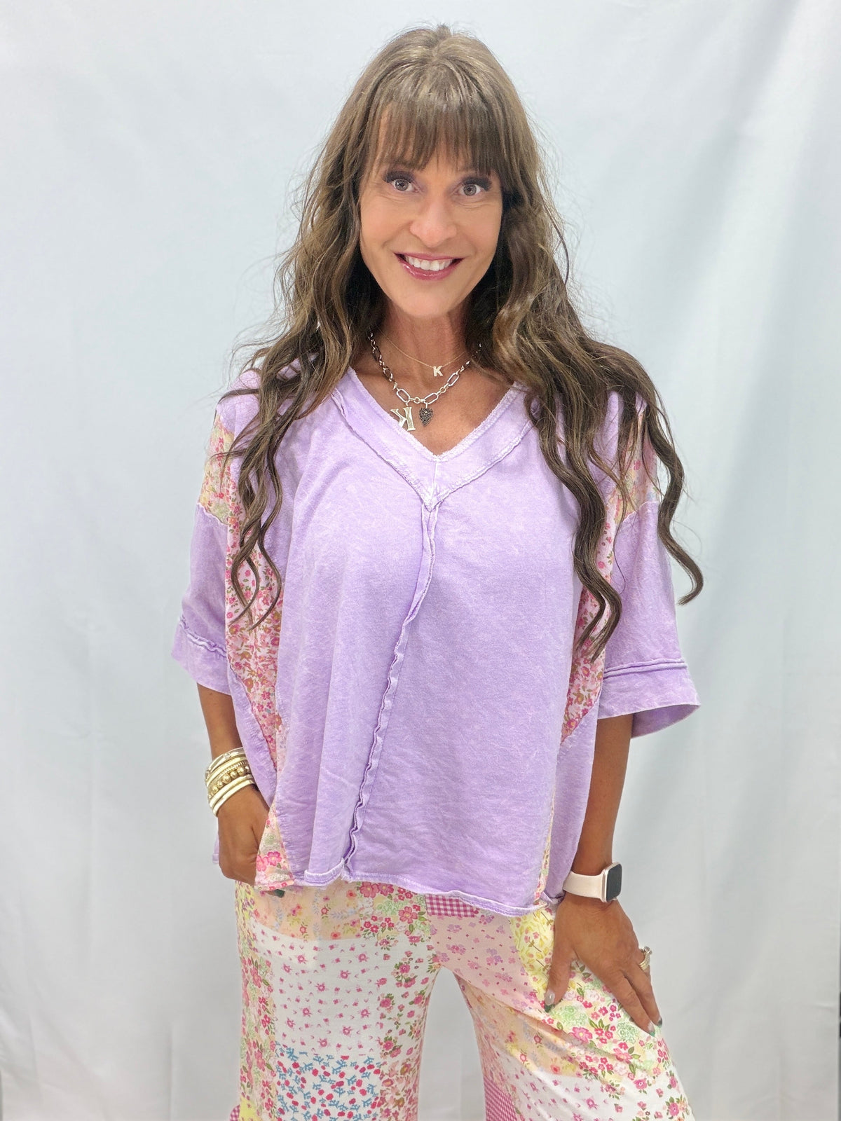 Floral Frolic Mineral Washed Spring Picnic Poncho In 4 Colors