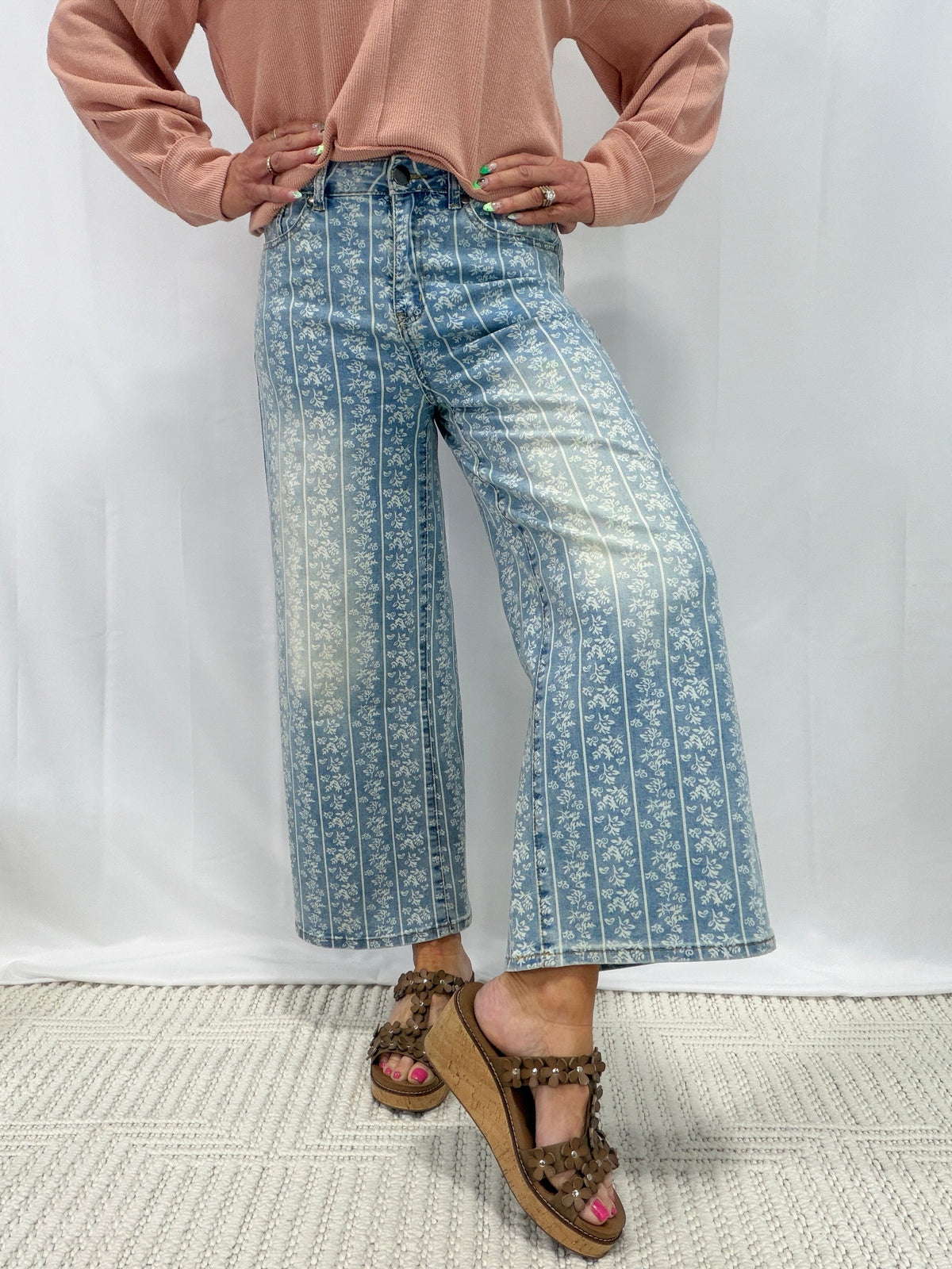 Dare To Keep Dreaming Wide Leg Pants In Denim