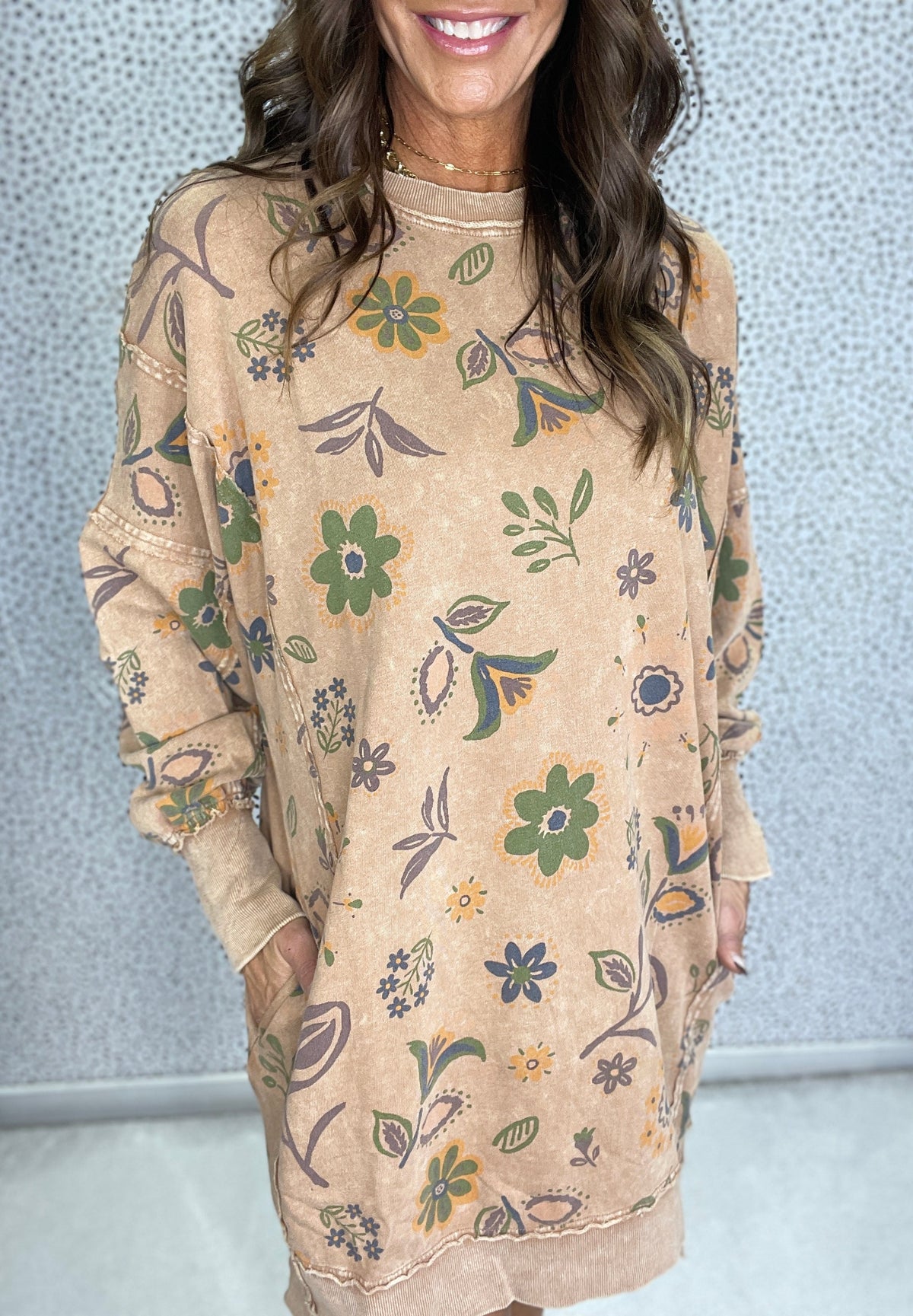 Blooming Charm Flower Printed Dress In 2 Colors