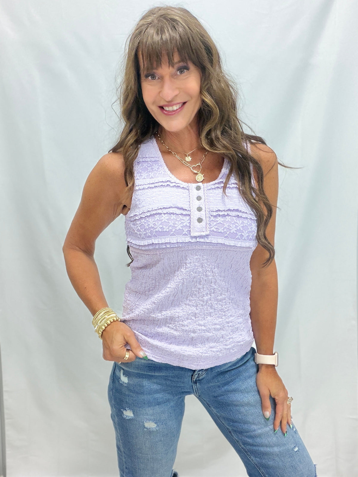POL Lace Whisper Knit Top in 3 Colors