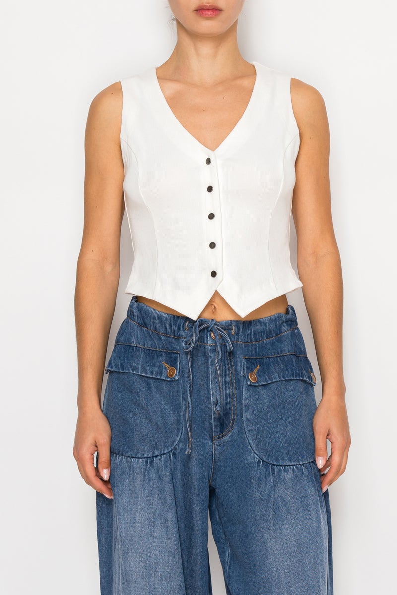 No Need To Worry Knit Vest In 2 Colors