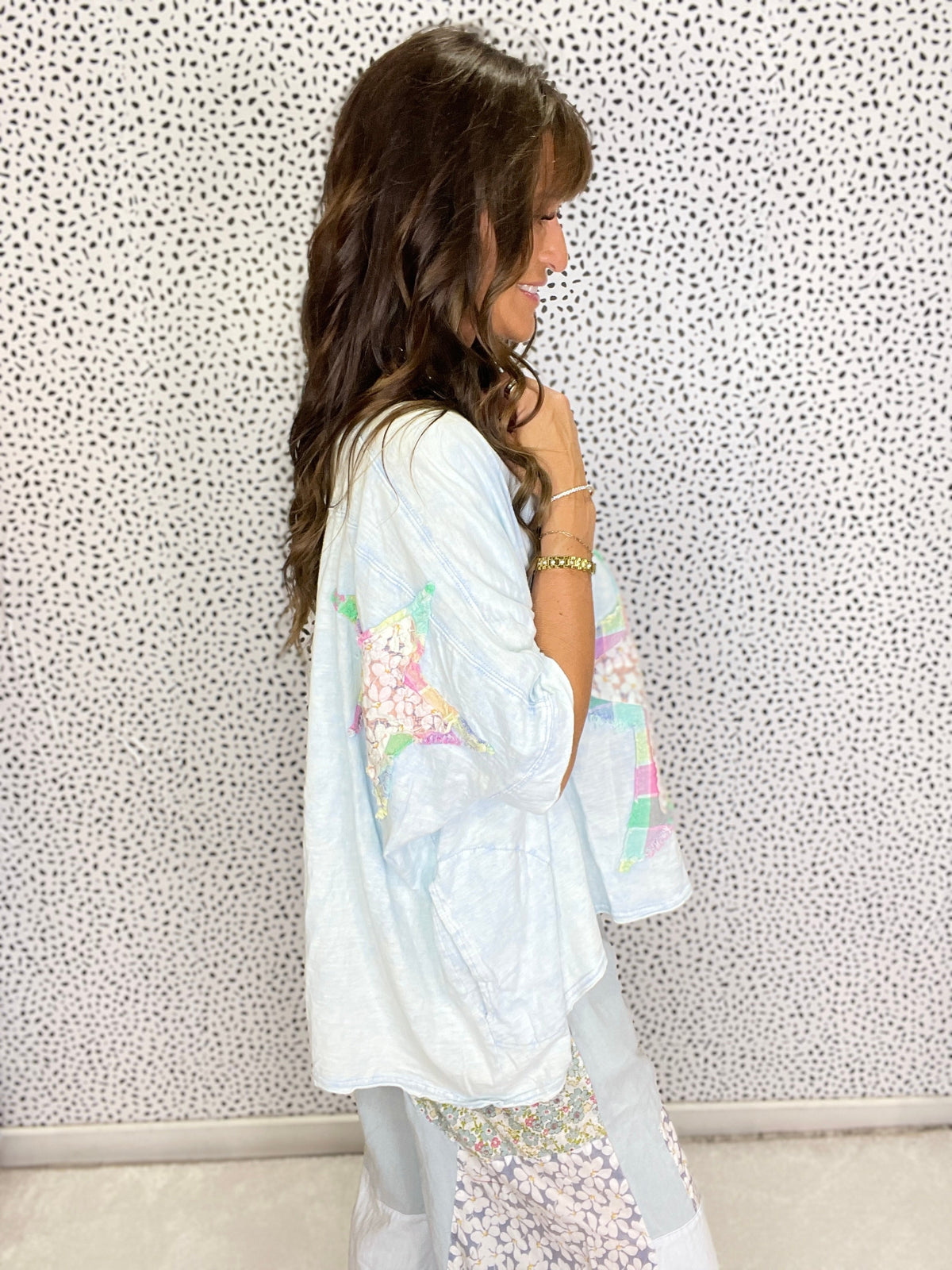 Star Patchwork Short Sleeve Top *Final Sale*