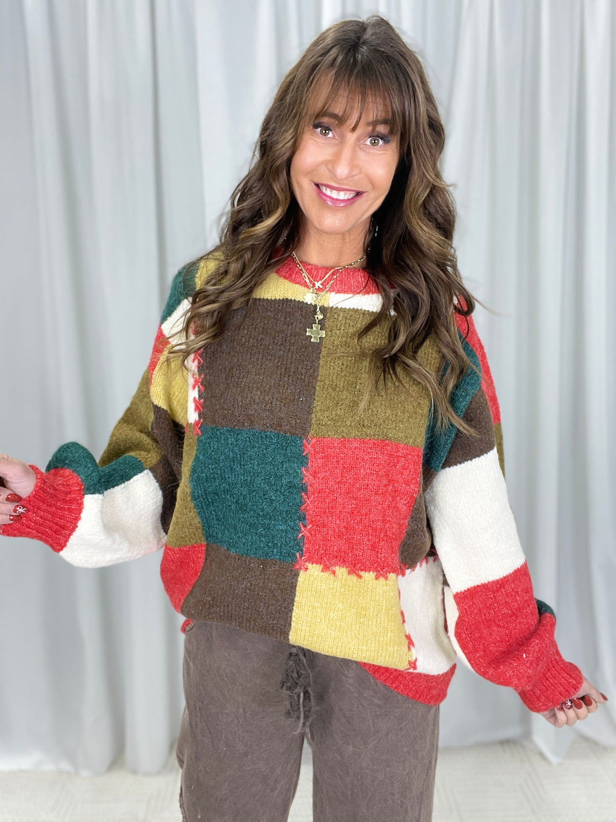 POL Just Perfect Balloon Sleeve Sweater In Red *Final Sale*