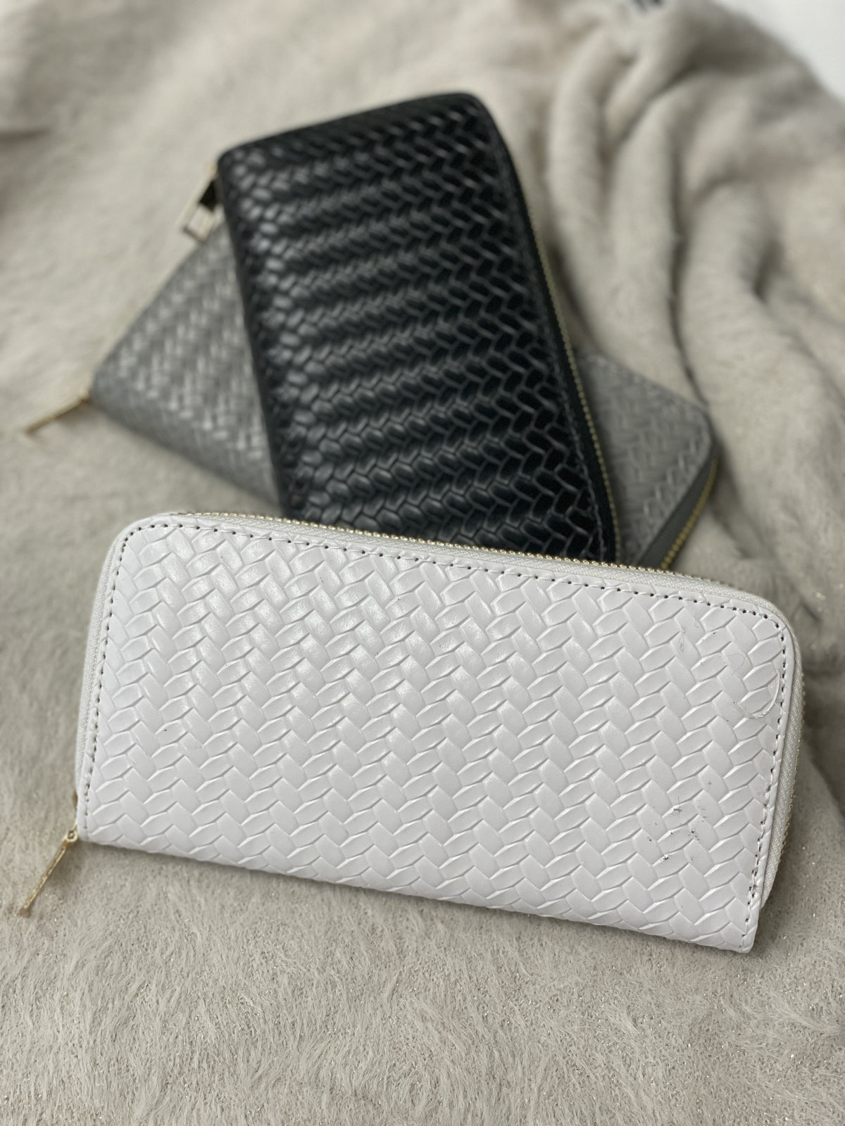 Woven Zip Around Wallet