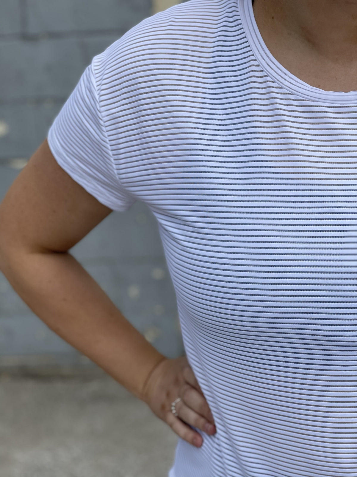 Sheer Stripe Tee *Final Sale*