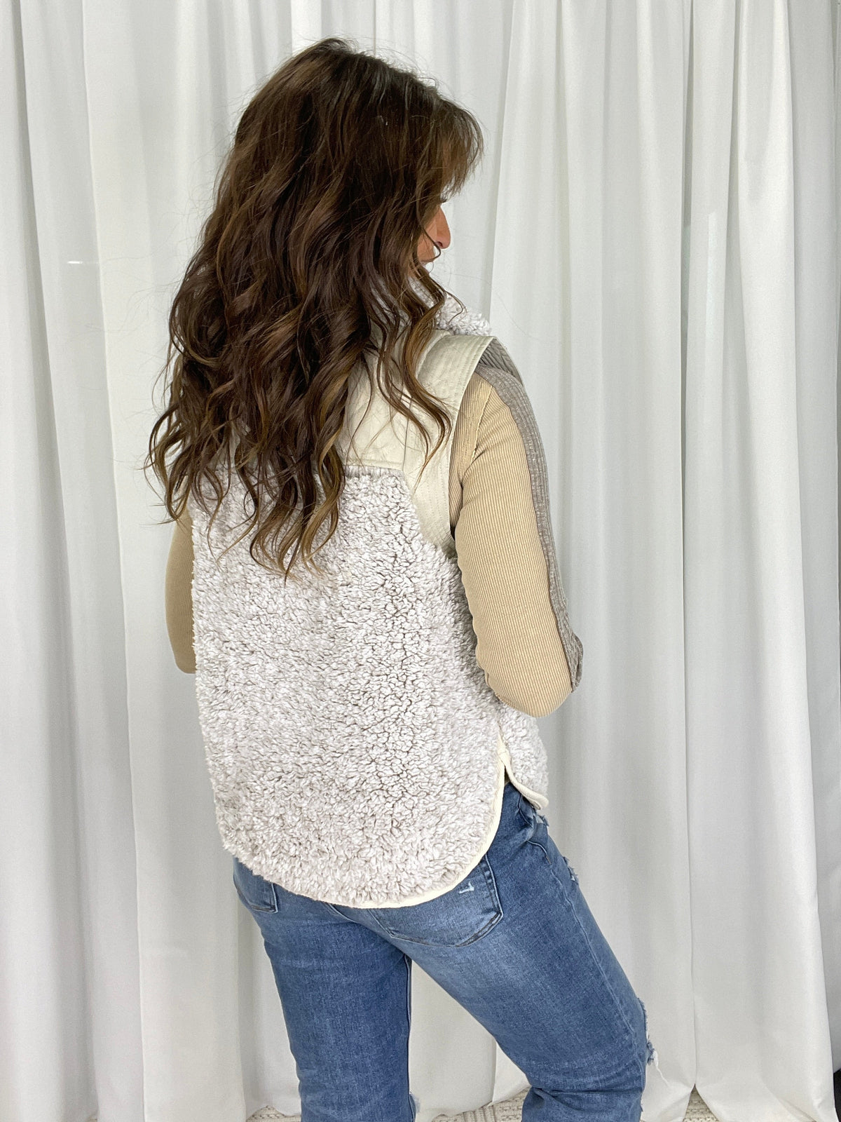 Oli & Hali Next Up Sherpa Button Down Vest *Final Sale*