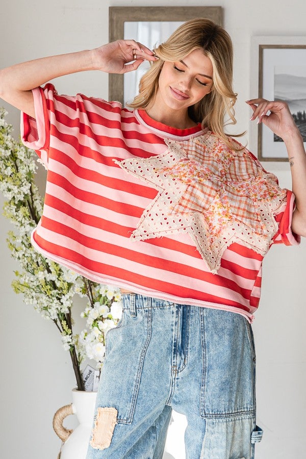 Oli & Hali Forever A Star Short Sleeve Top In 2 Colors