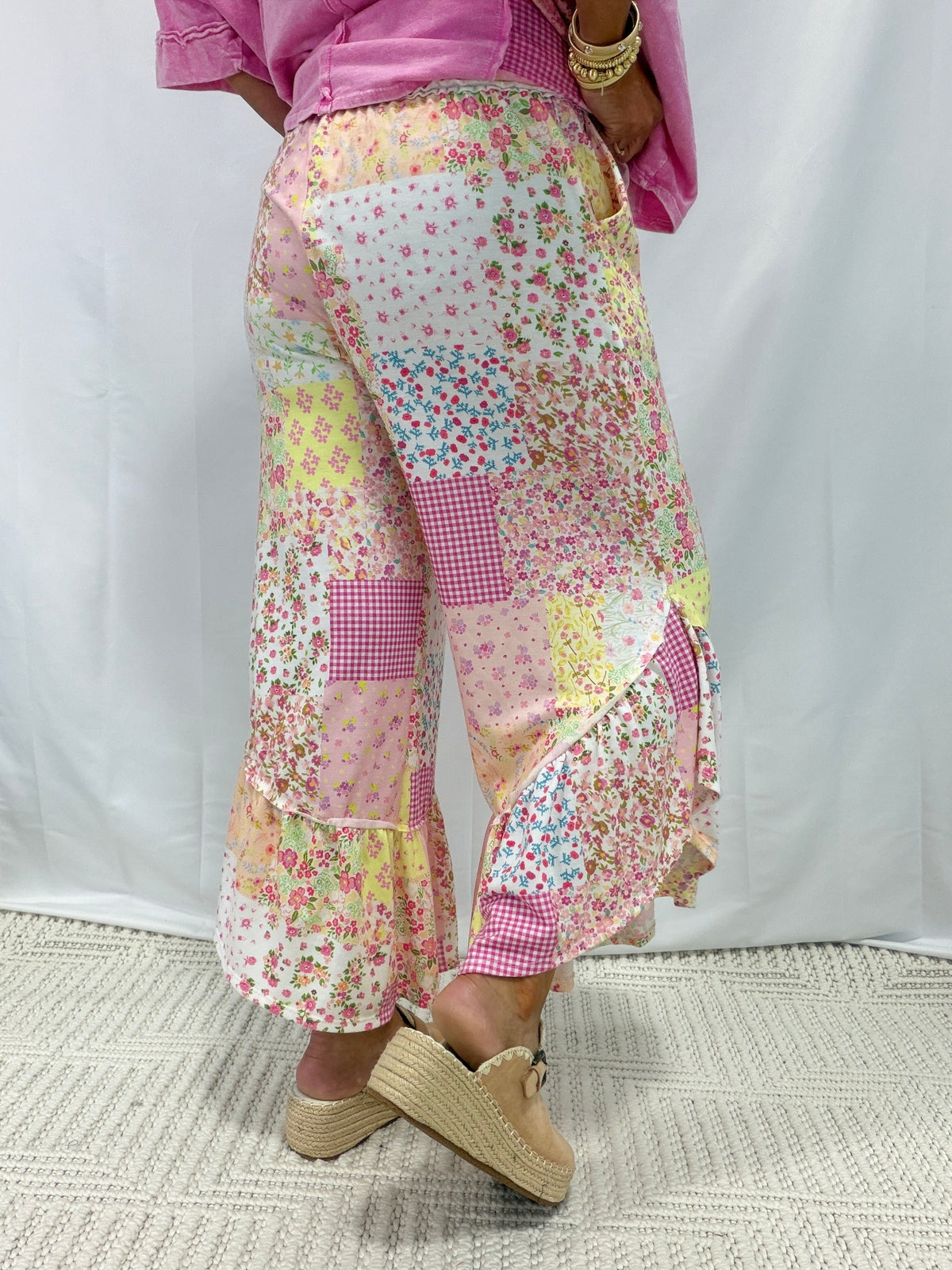 Spring Picnic Patch Ruffle Pants In 2 Colors *Final Sale*
